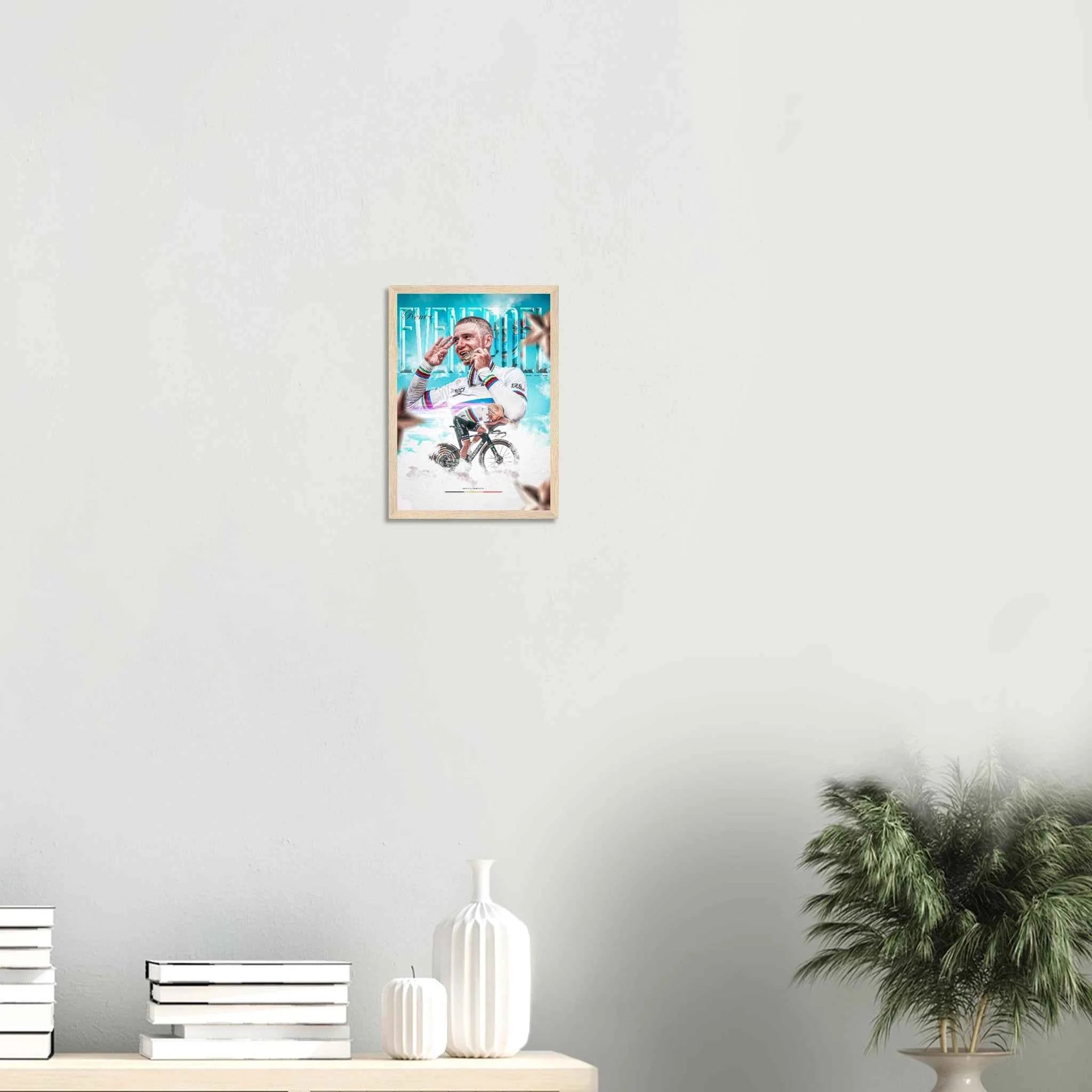 Poster Encadré - Remco Evenepoel ( Édition champion du Monde CLM 2025 )