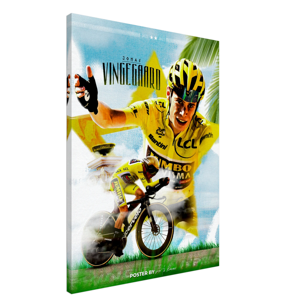 Toile - Jonas Vingegaard ( Édition Maillot Jaune ) - Obyke Studio