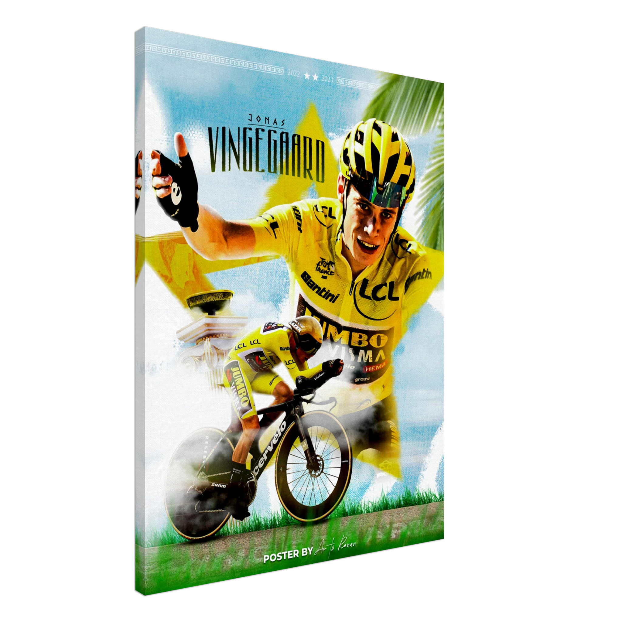 Toile - Jonas Vingegaard ( Édition Maillot Jaune ) - Obyke Studio