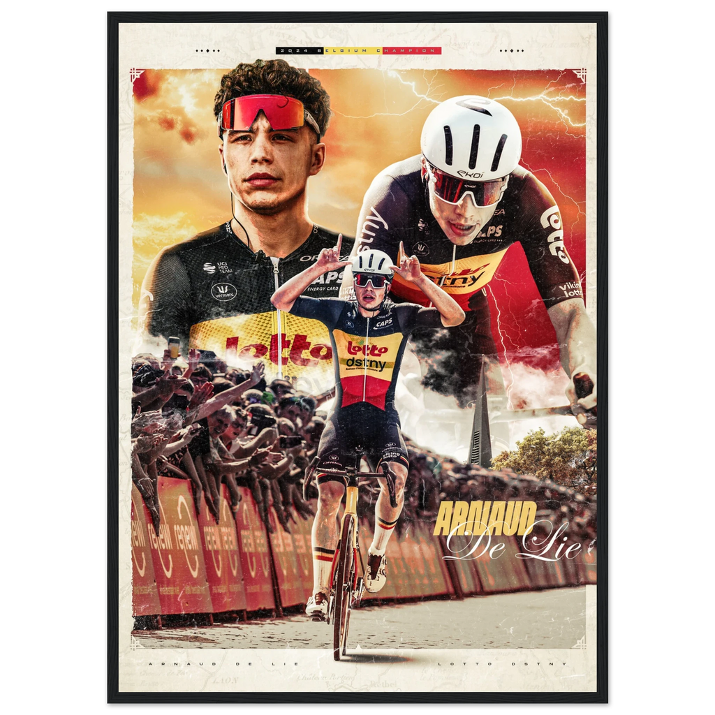 Poster Encadré - Arnaud De Lie  ( Champion de Belgique 2024 )