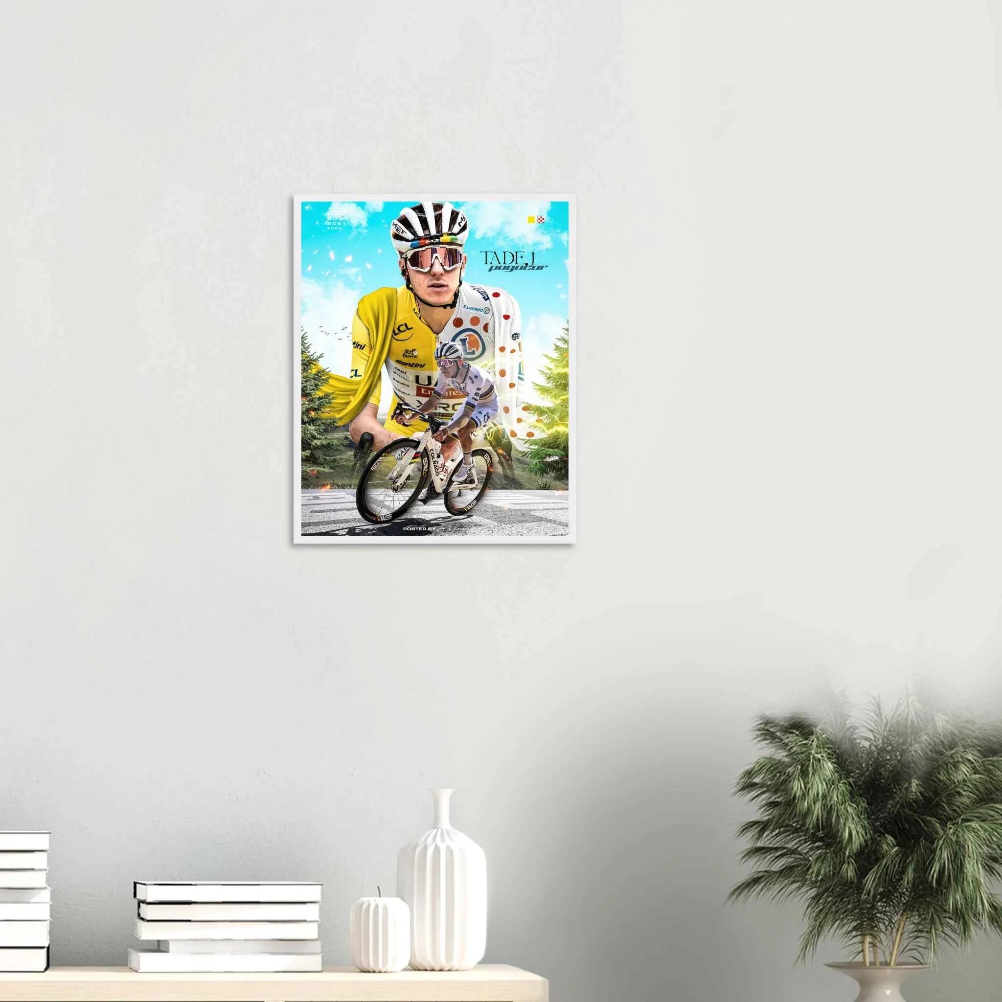 Poster Encadré - Tadej Pogacar ( Tour de France 2025 )