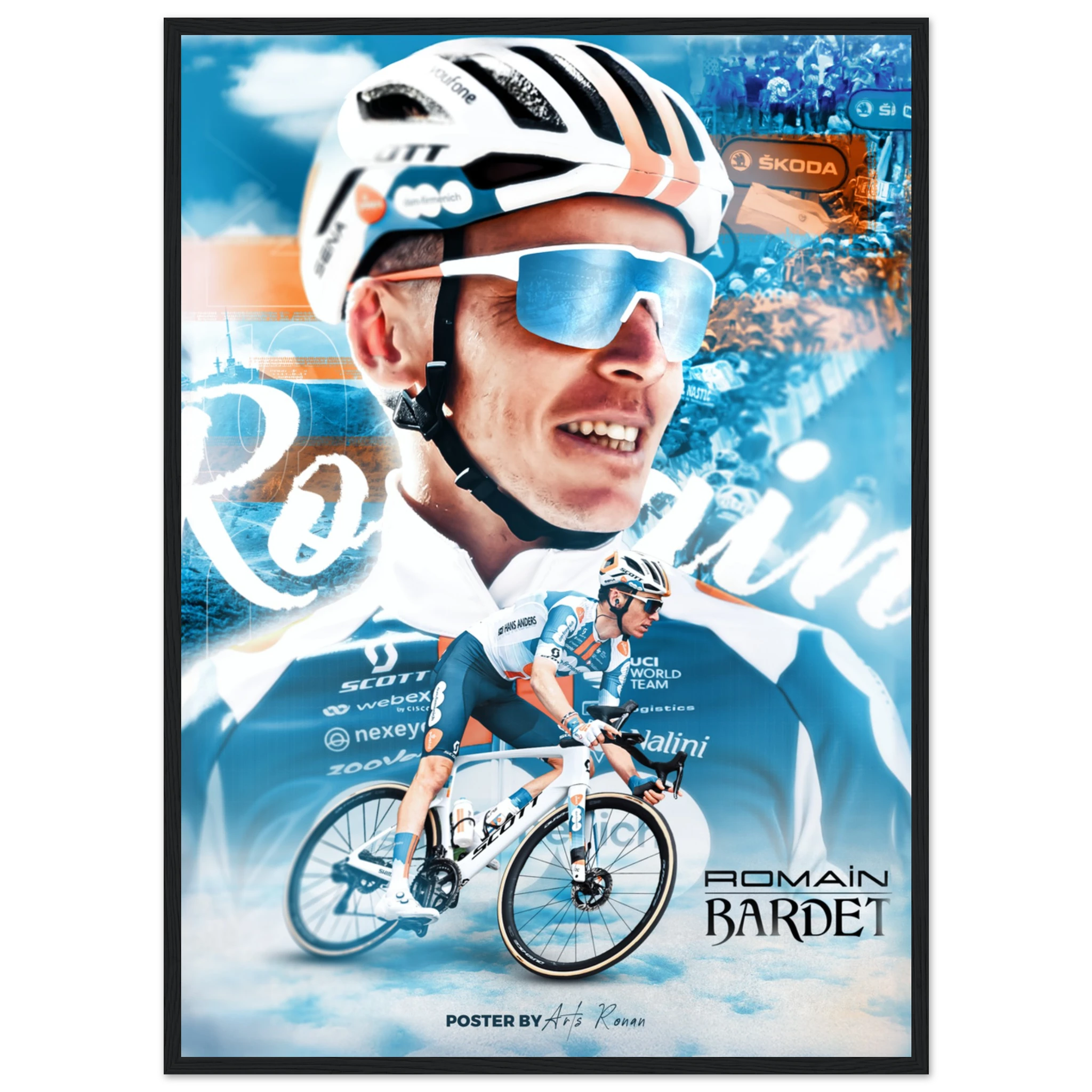 Poster Encadré - Romain Bardet - Obyke Studio