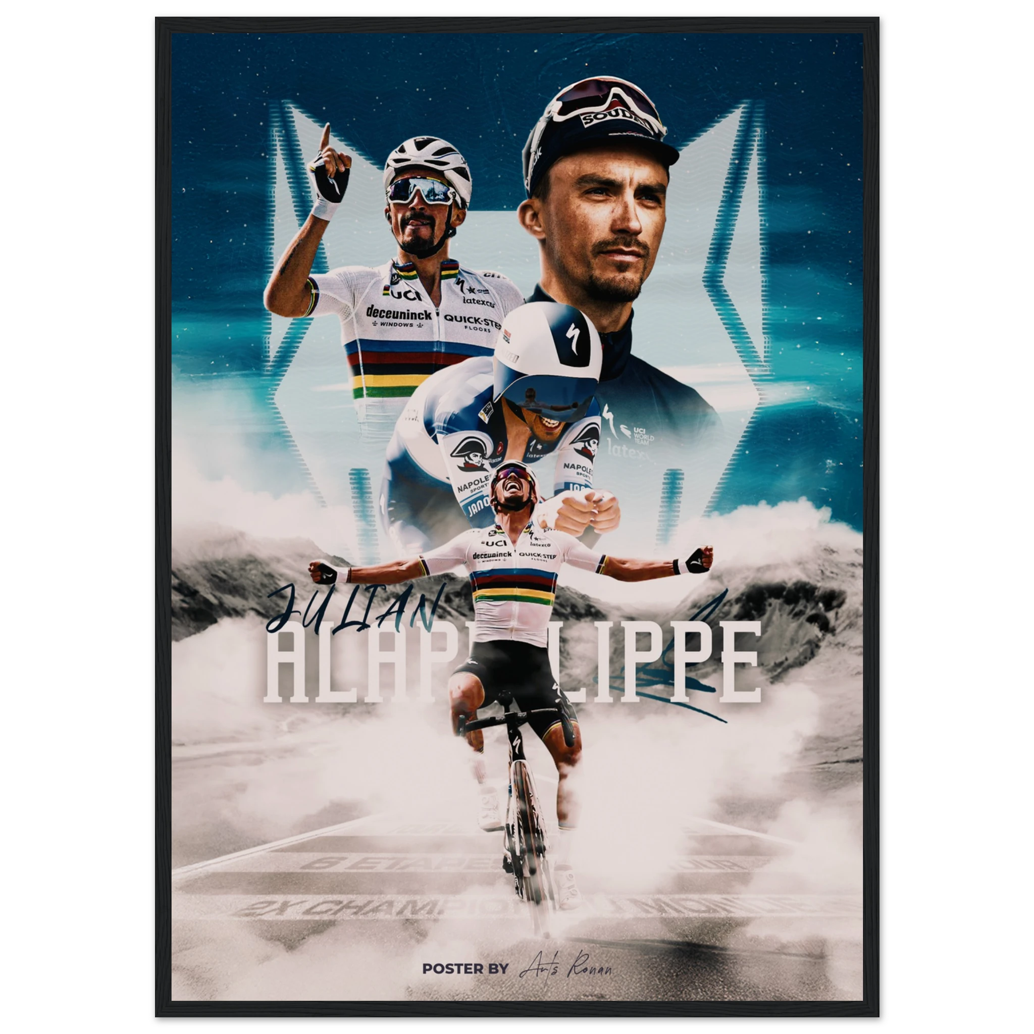 Poster Encadré - Julian Alaphilippe - Obyke Studio
