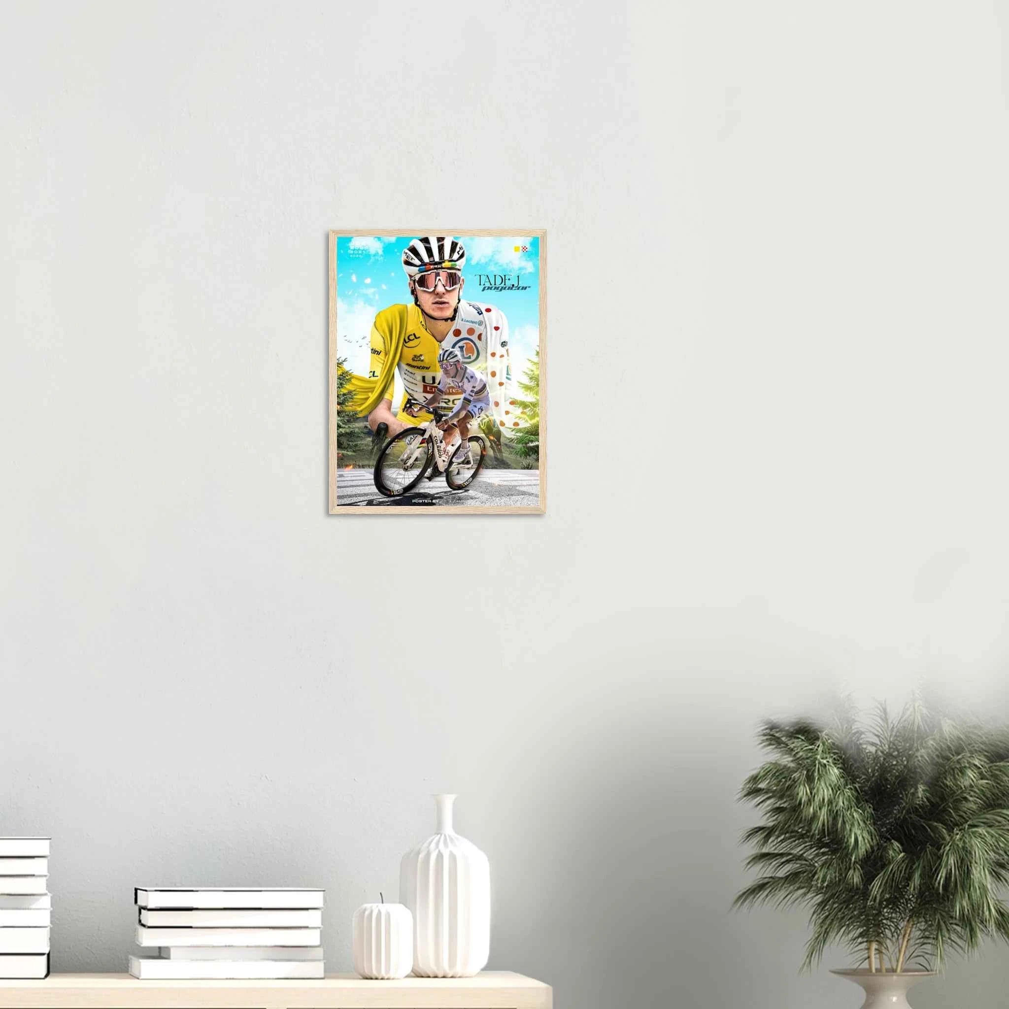 Poster Encadré - Tadej Pogacar ( Tour de France 2025 )