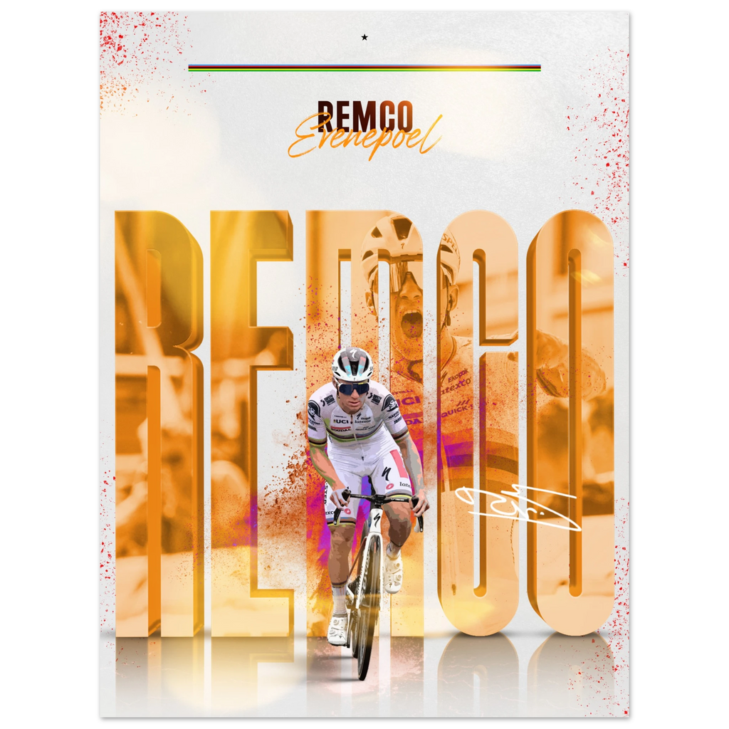 Affiche - Remco Evenepoel ( Édition Arc-En-Ciel 🌈 ) - Obyke Studio