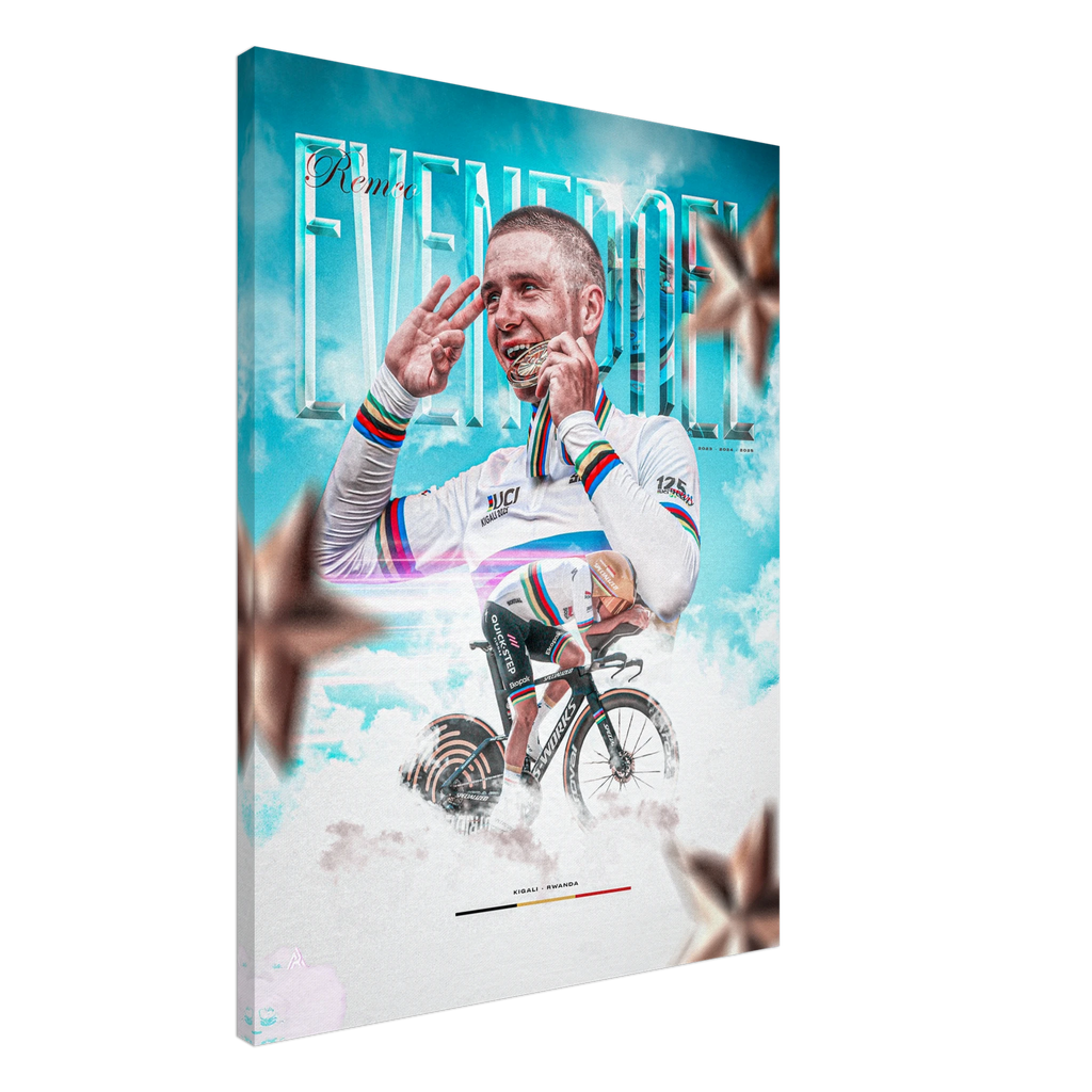 Toile - Remco Evenepoel ( Champion du monde CLM 2025) - Obyke Studio