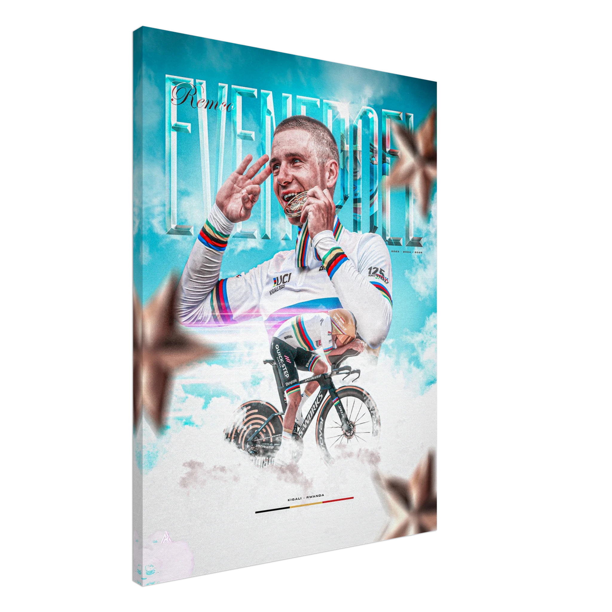 Toile - Remco Evenepoel ( Champion du monde CLM 2025) - Obyke Studio