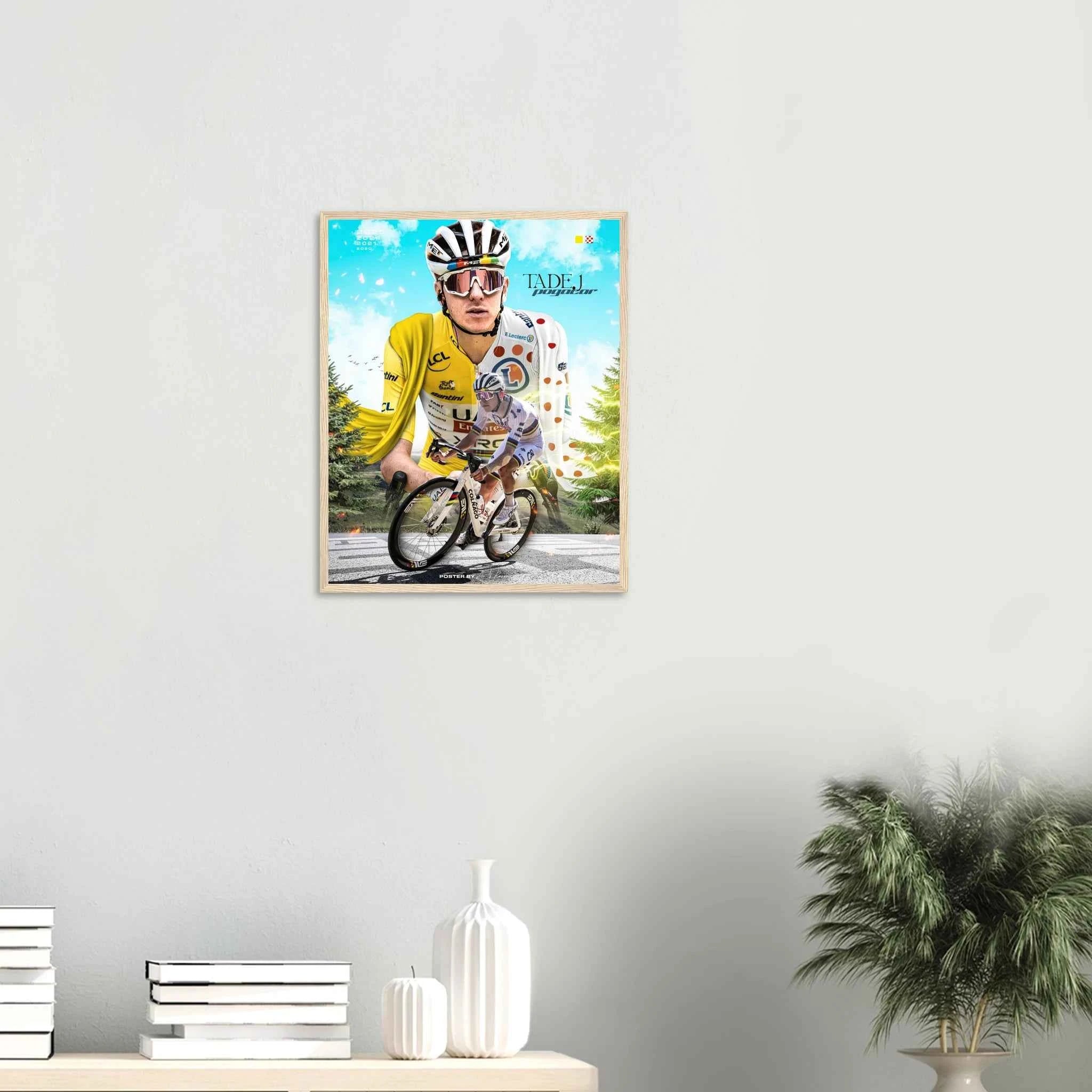 Poster Encadré - Tadej Pogacar ( Tour de France 2025 )