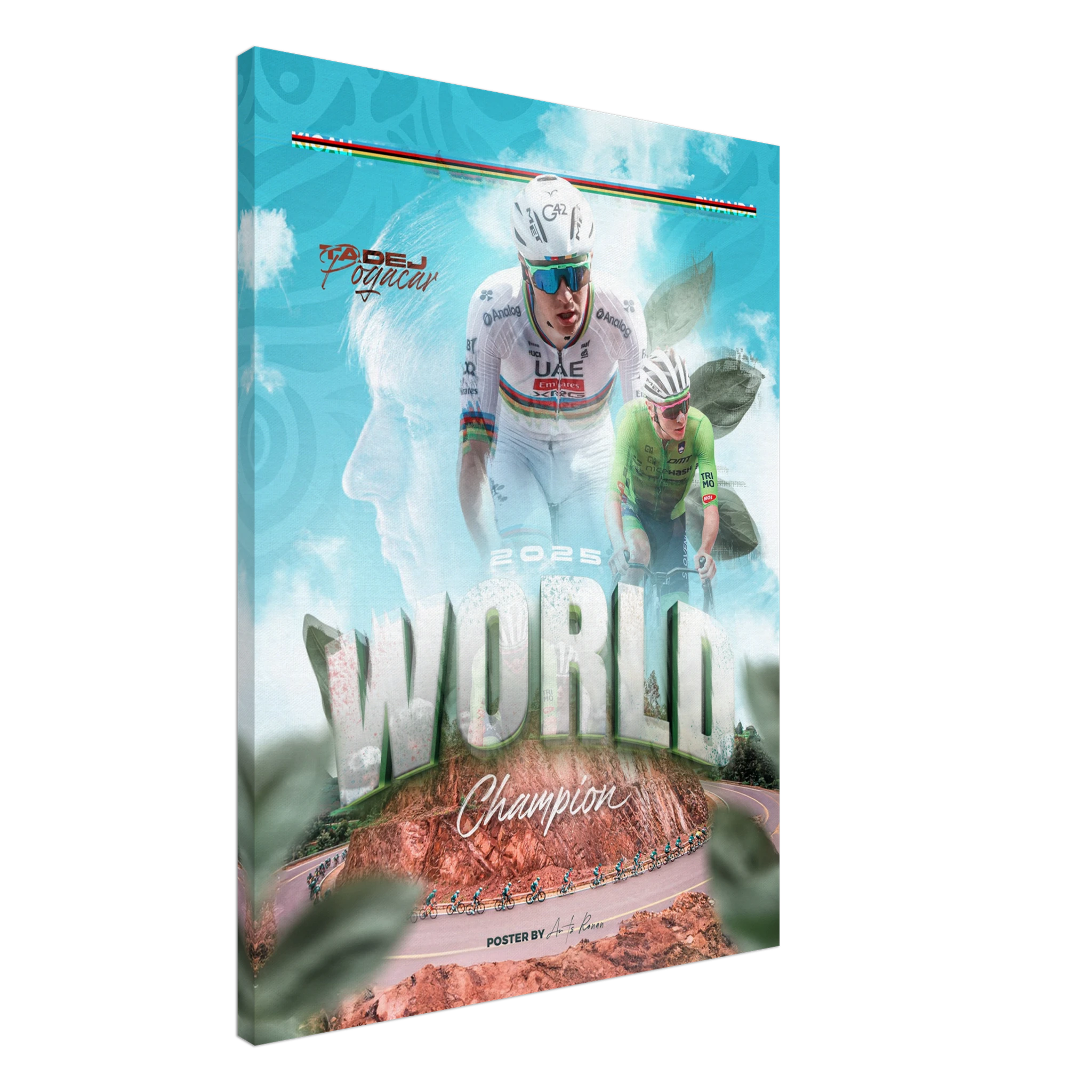 Toile - Tadej Pogacar World Champion 2025 - Obyke Studio