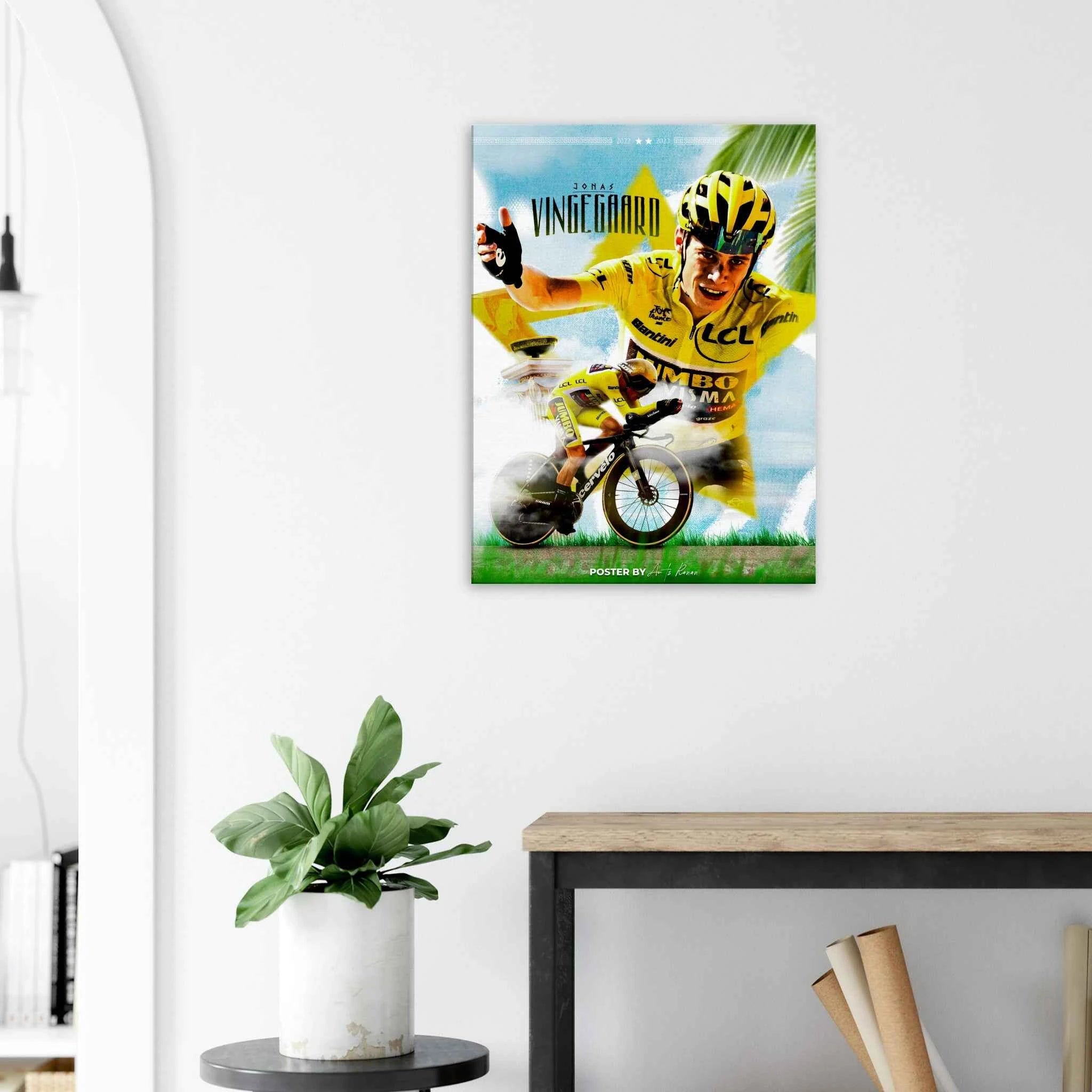 Toile - Jonas Vingegaard ( Édition Maillot Jaune )