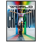 Poster Encadré - Tadej Pogacar ( Champion du monde 2024 ) - Obyke Studio