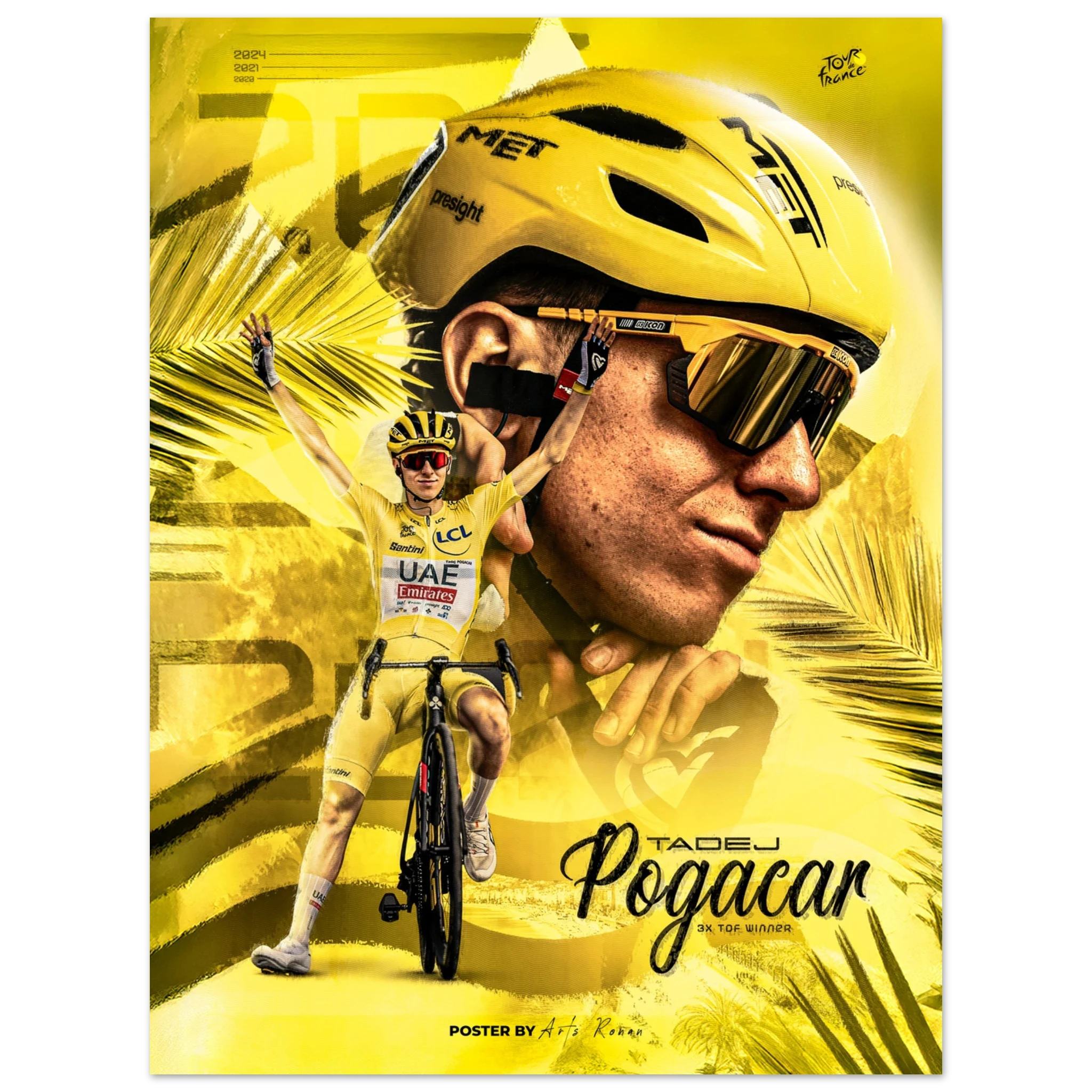 Affiche - Tadej Pogacar ( TDF 2024 )