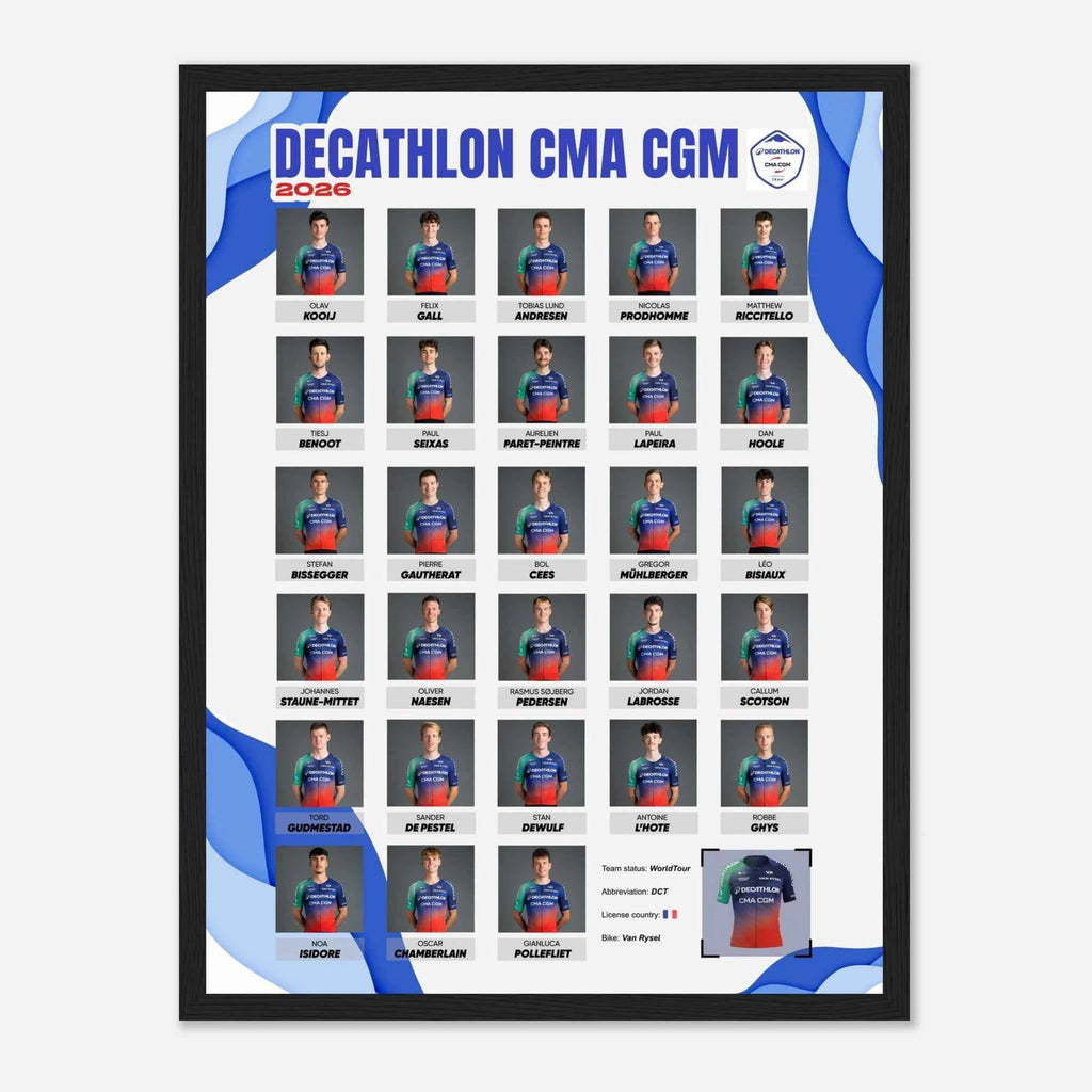 Poster encadré - Décathlon CMA CGM 2026