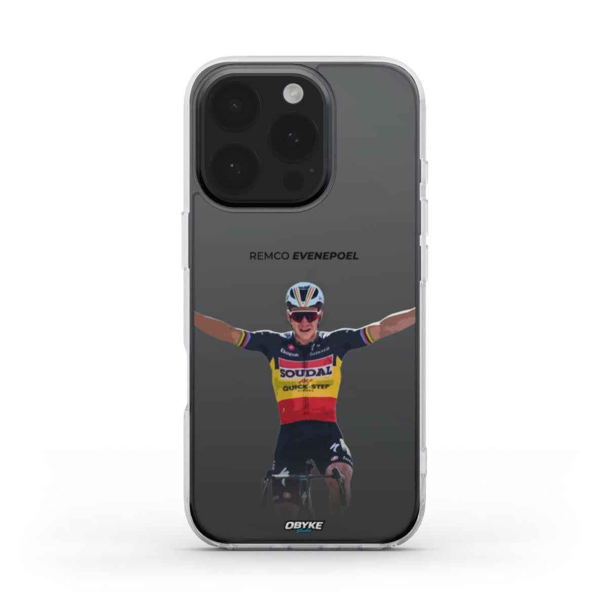 Coque transparente - Remco Evenepoel champion de belgique