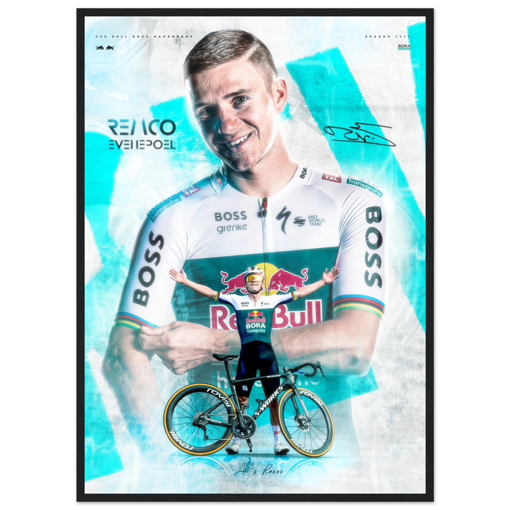 Poster Encadré - Remco Evenepoel ( RedBull - Bora Hansgrohe ) - Obyke Studio