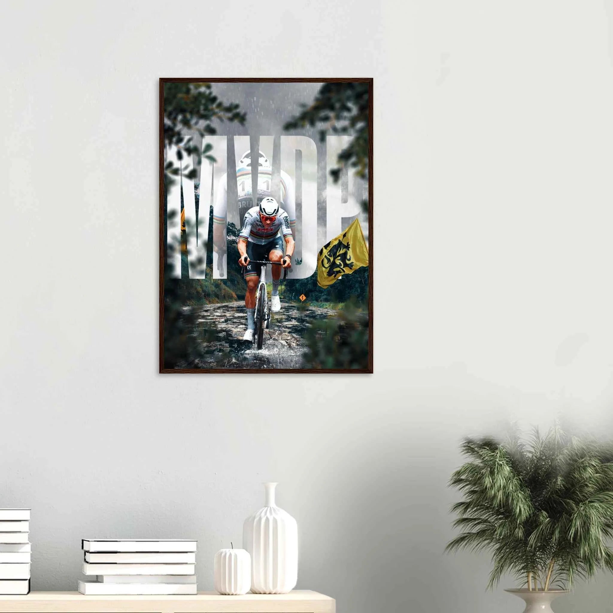 Poster Encadré - Mathieu Van Der Poel ( Roi des Flandres 🟡 )