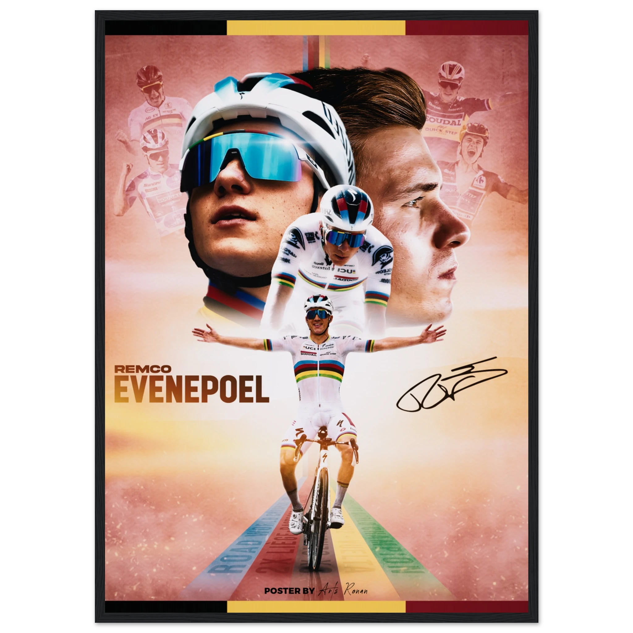 Poster Encadré - Remco Evenepoel - Obyke Studio