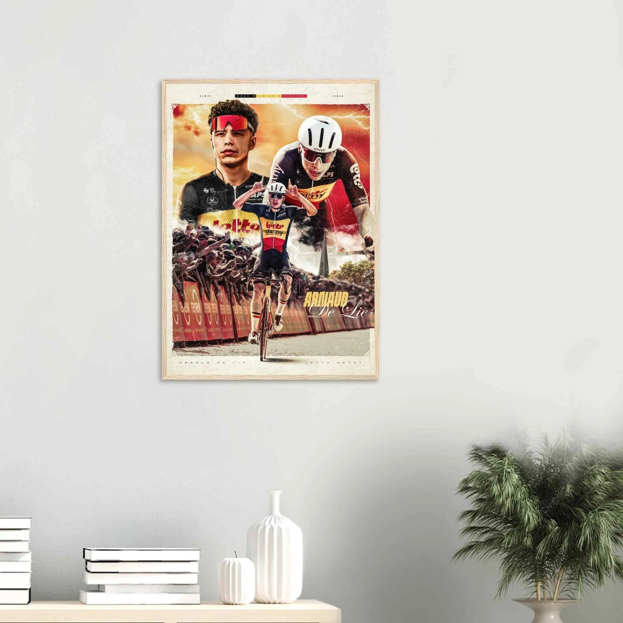 Poster Encadré - Arnaud De Lie  ( Champion de Belgique 2024 )