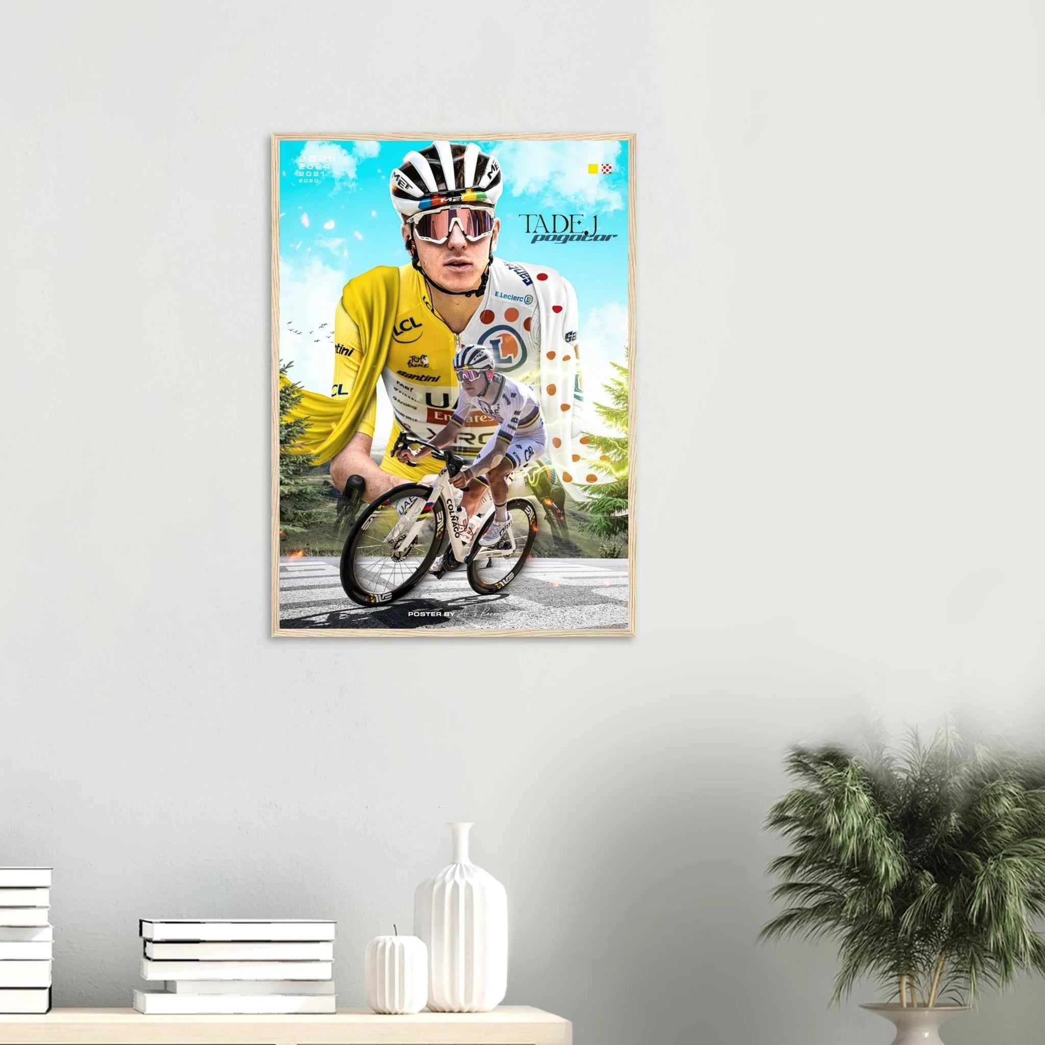 Poster Encadré - Tadej Pogacar ( Tour de France 2025 )