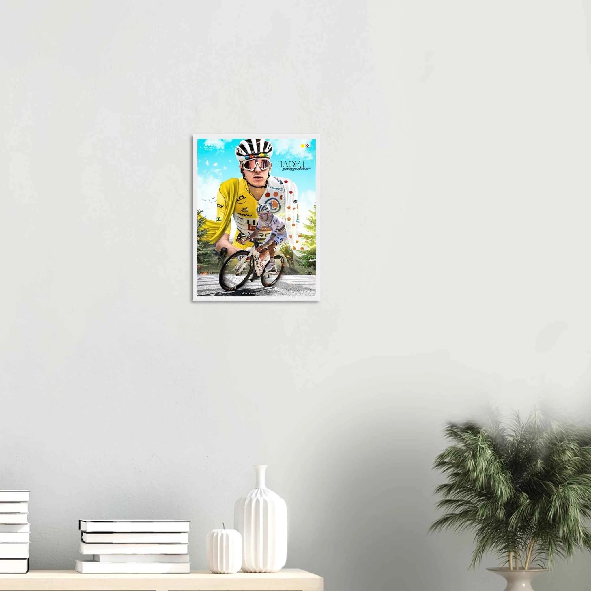 Poster Encadré - Tadej Pogacar ( Tour de France 2025 )