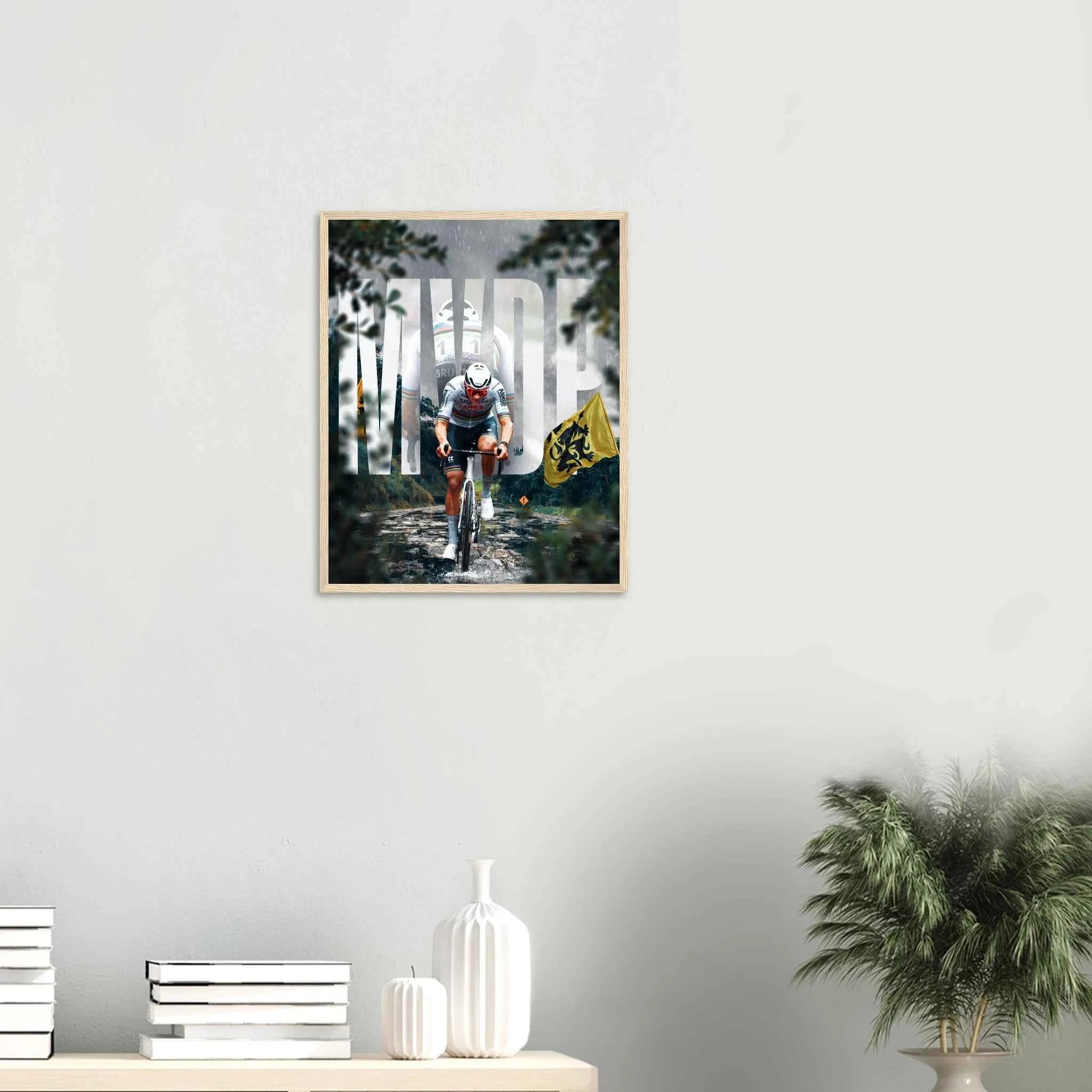 Poster Encadré - Mathieu Van Der Poel ( Roi des Flandres 🟡 )