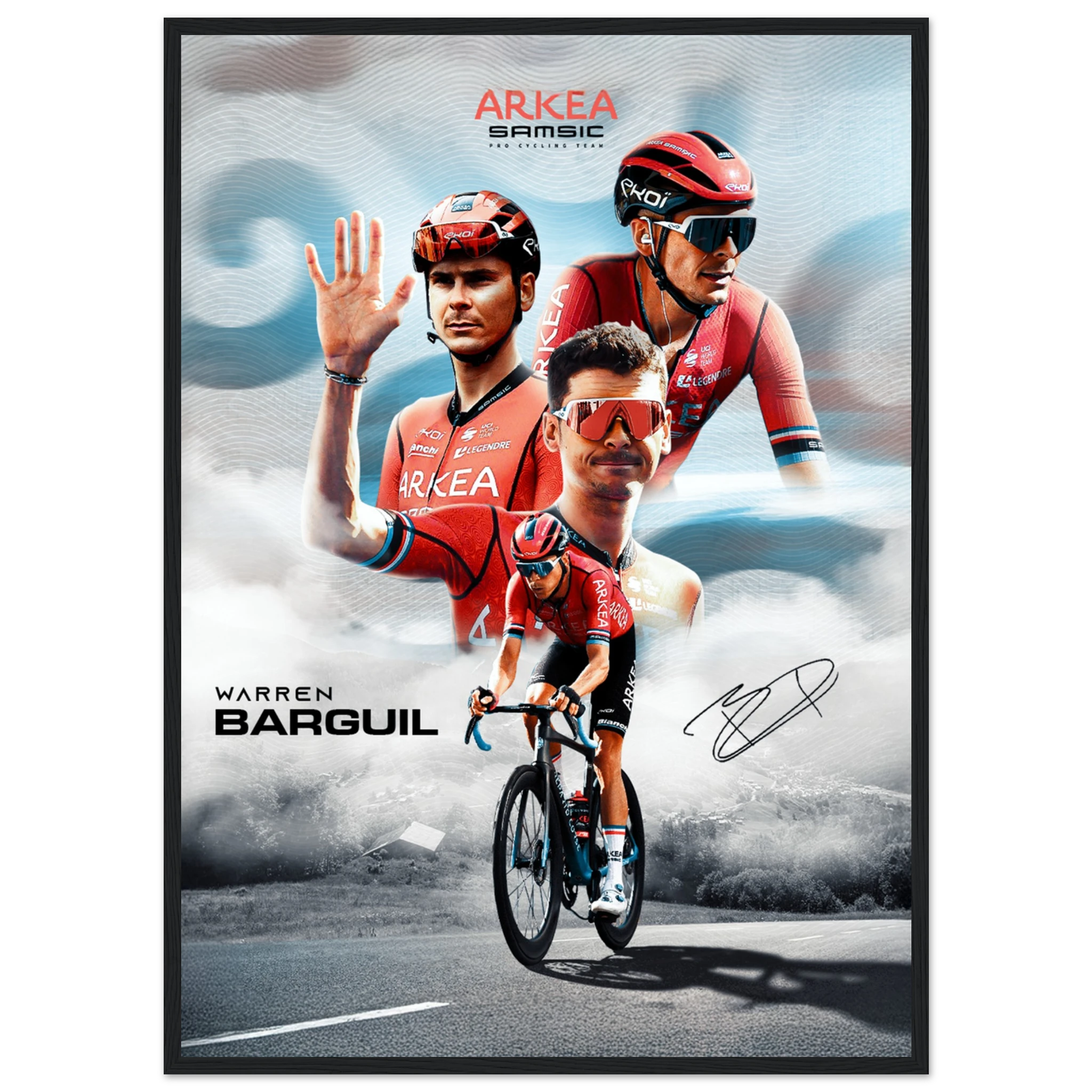 Poster Encadré - Warren Barguil - Obyke Studio