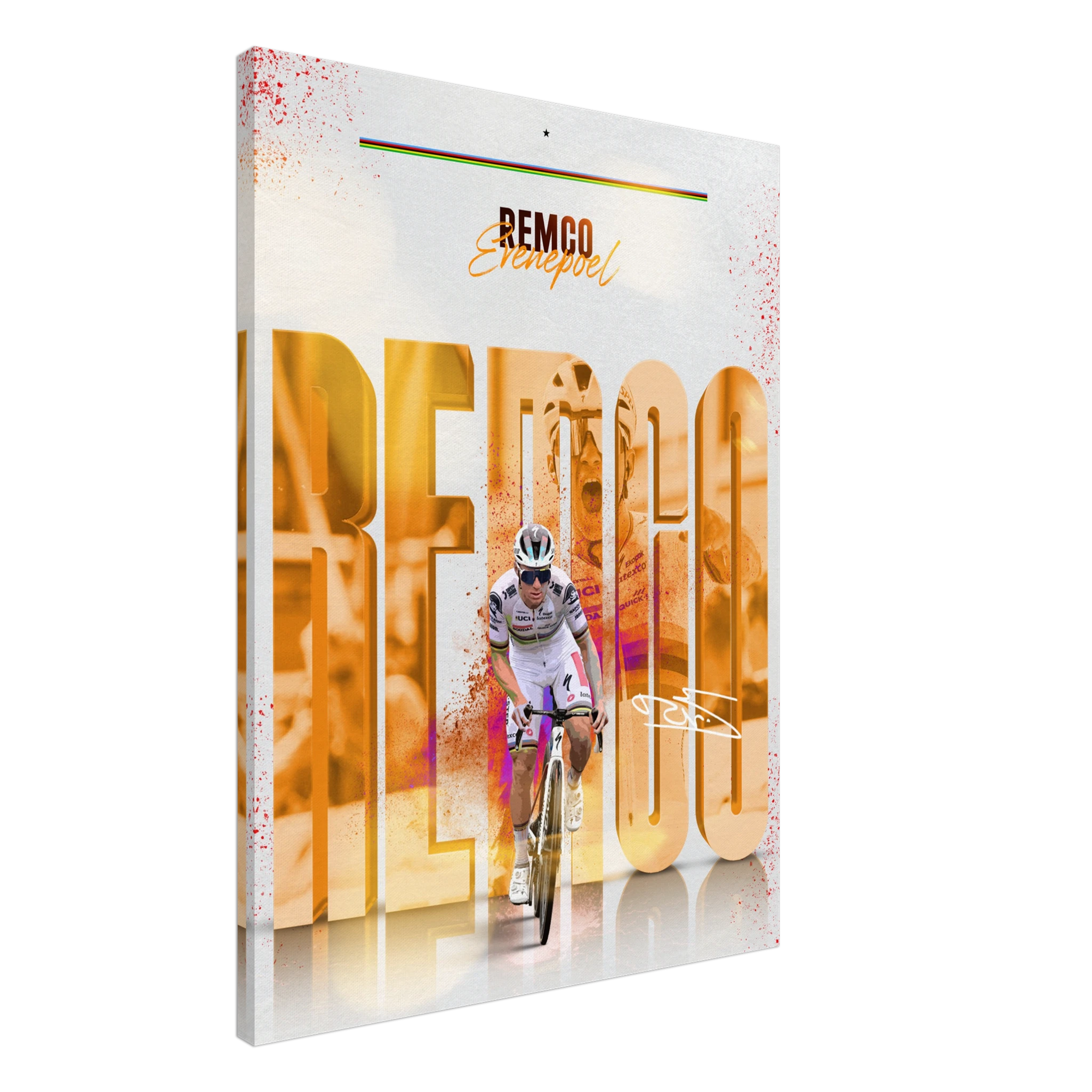 Toile - Remco Evenepoel (Édition Arc-En-Ciel 🌈 ) - Obyke Studio