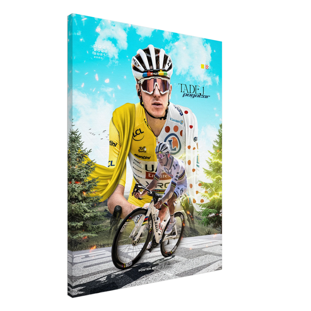 Toile - Tadej Pogacar (Édition TDF 2025) - Obyke Studio