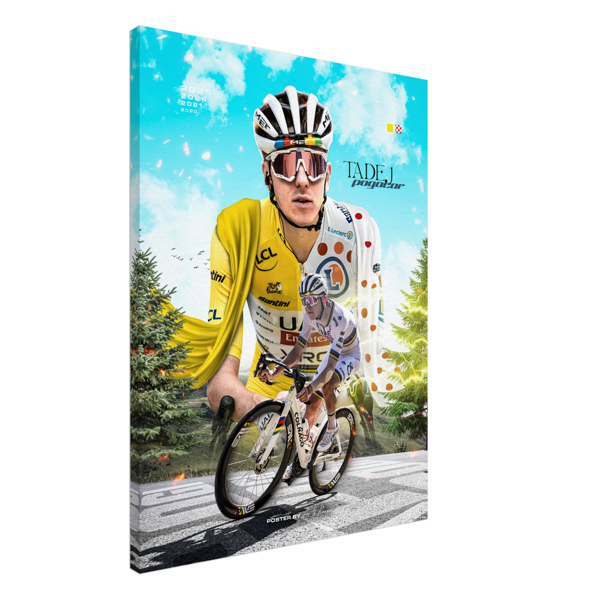 Toile - Tadej Pogacar (Édition TDF 2025) - Obyke Studio