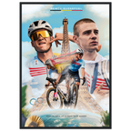 Poster Encadré - Remco Evenepoel (Champion Olympique 2024 ) - Obyke Studio