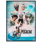 Poster Encadré - Tadej Pogacar Édition maillot Blanc - Obyke Studio