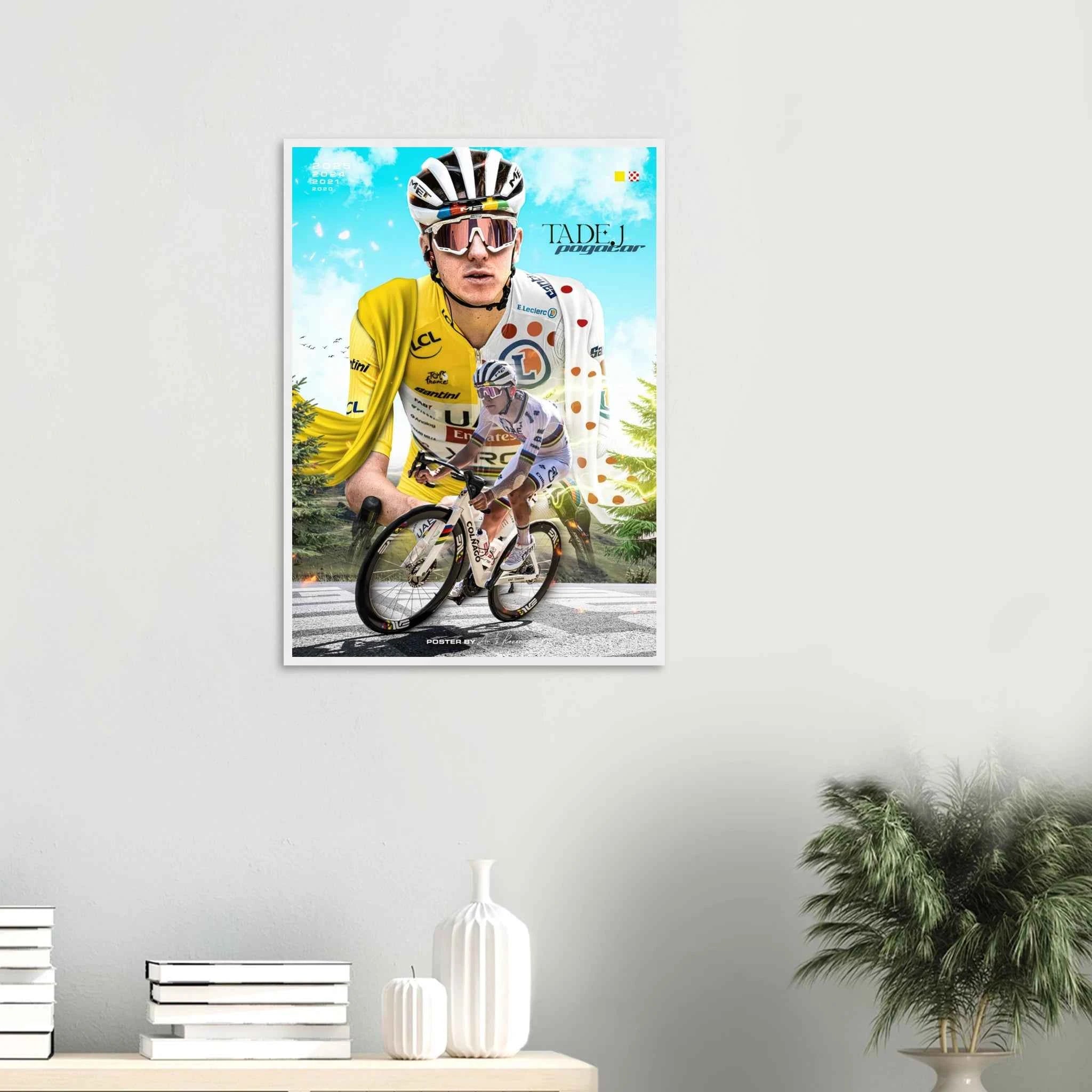 Poster Encadré - Tadej Pogacar ( Tour de France 2025 )