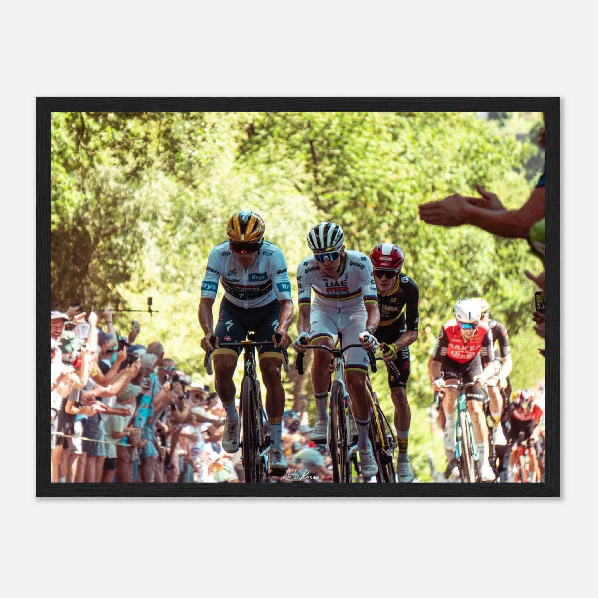 Photo Encadrée - Remco Evenepoel / Tadej Pogacar / Jonas Vingegaard ( Tour de France 2025 )