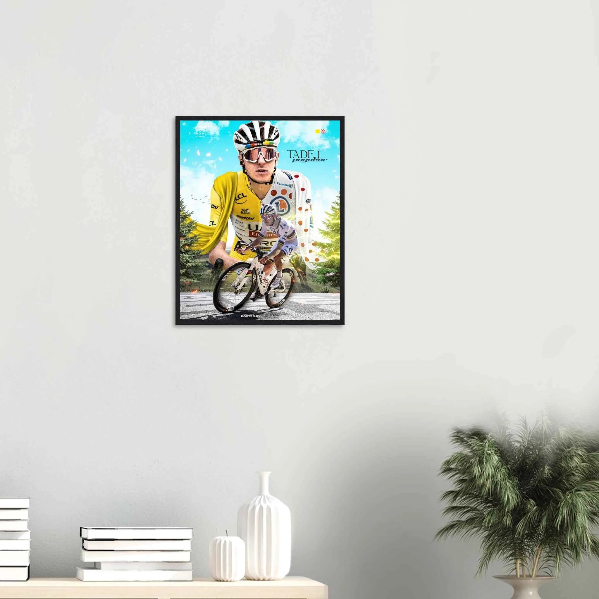 Poster Encadré - Tadej Pogacar ( Tour de France 2025 )