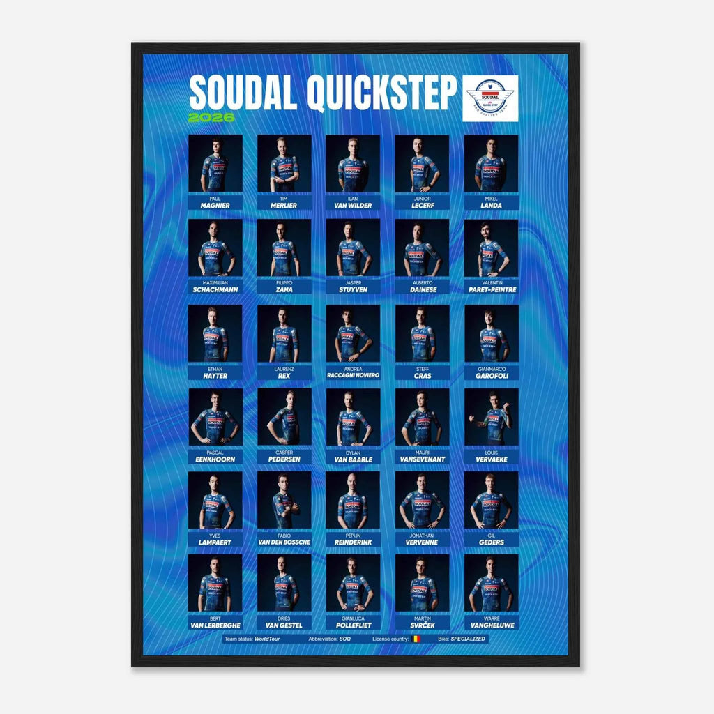 Poster encadré - Soudal Quick-Step Team 2026