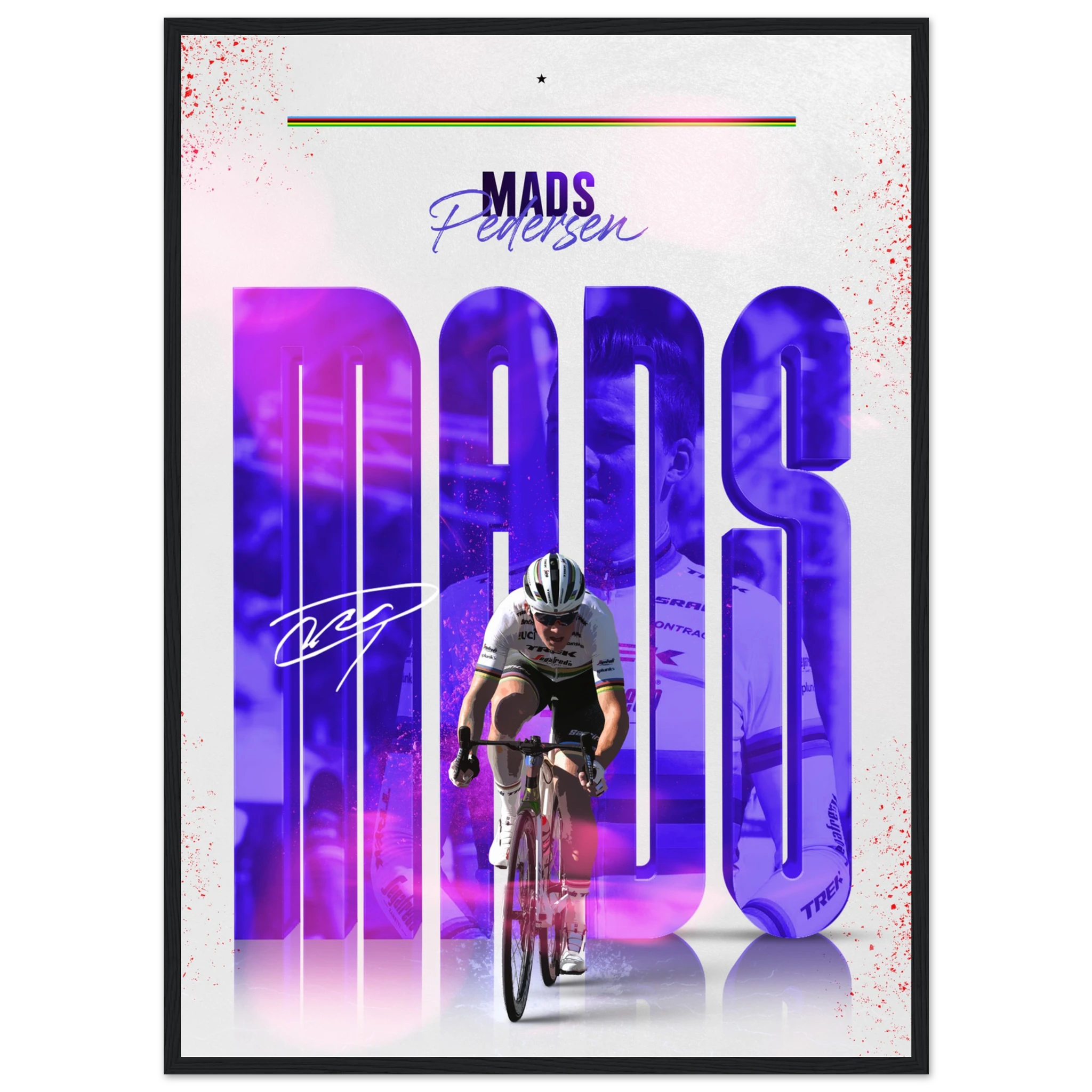 Poster Encadré - Mads Pedersen ( Édition Arc-En-Ciel🌈 ) - Obyke Studio