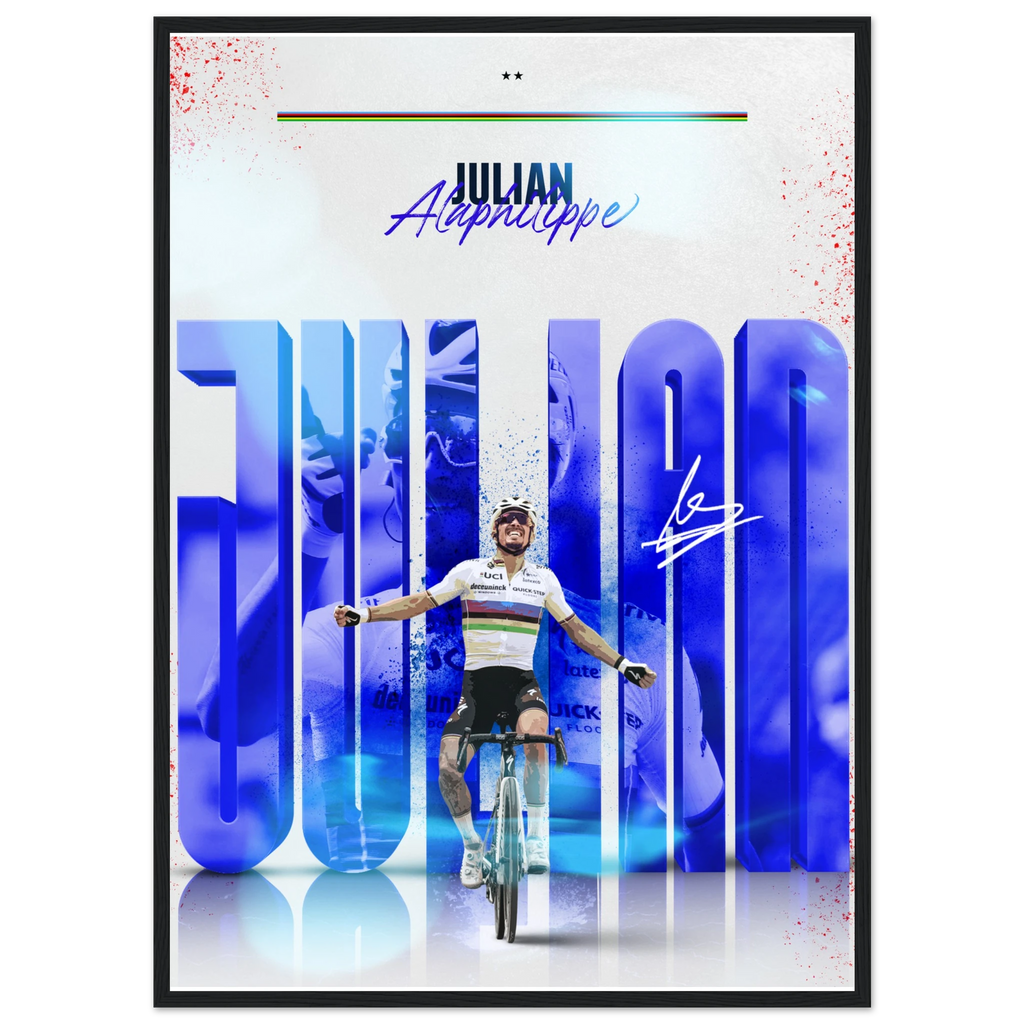 Poster Encadré - Julian Alaphilippe ( Édition Arc-En-Ciel🌈 ) - Obyke Studio