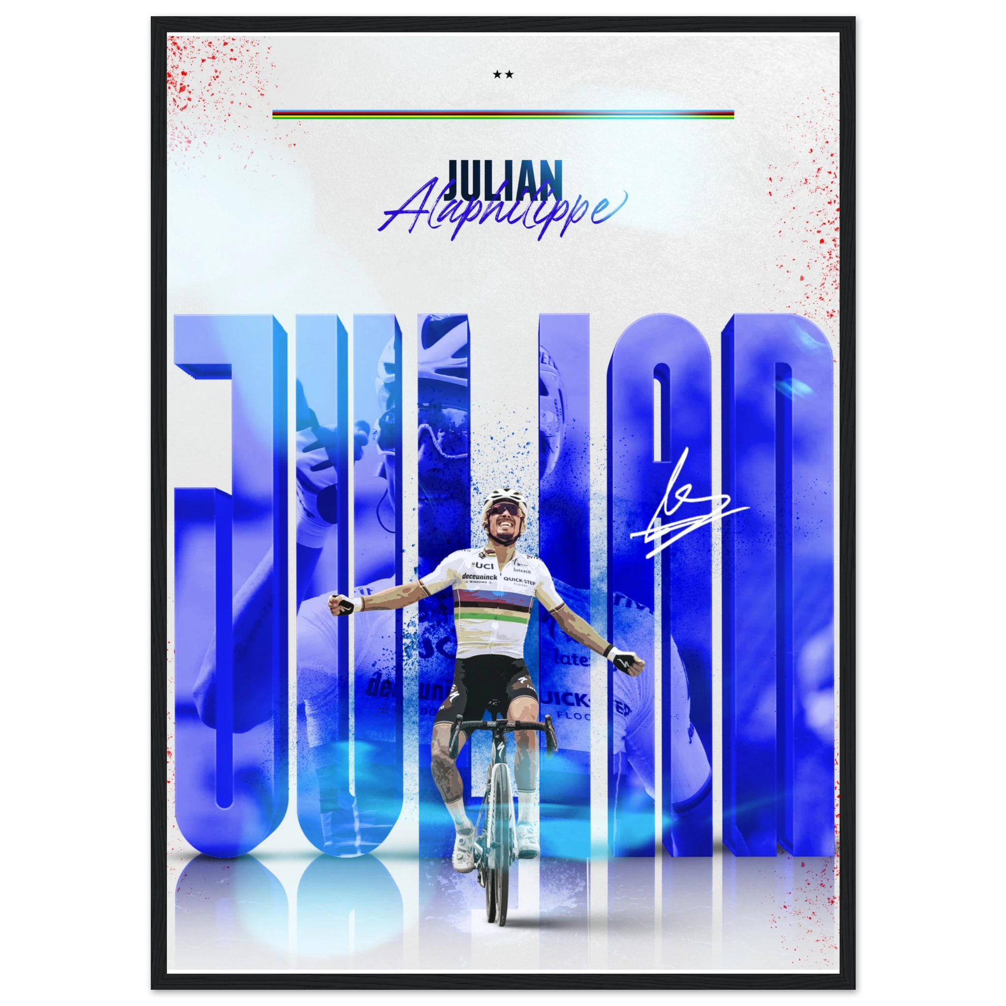 Poster Encadré - Julian Alaphilippe ( Édition Arc-En-Ciel🌈 ) - Obyke Studio