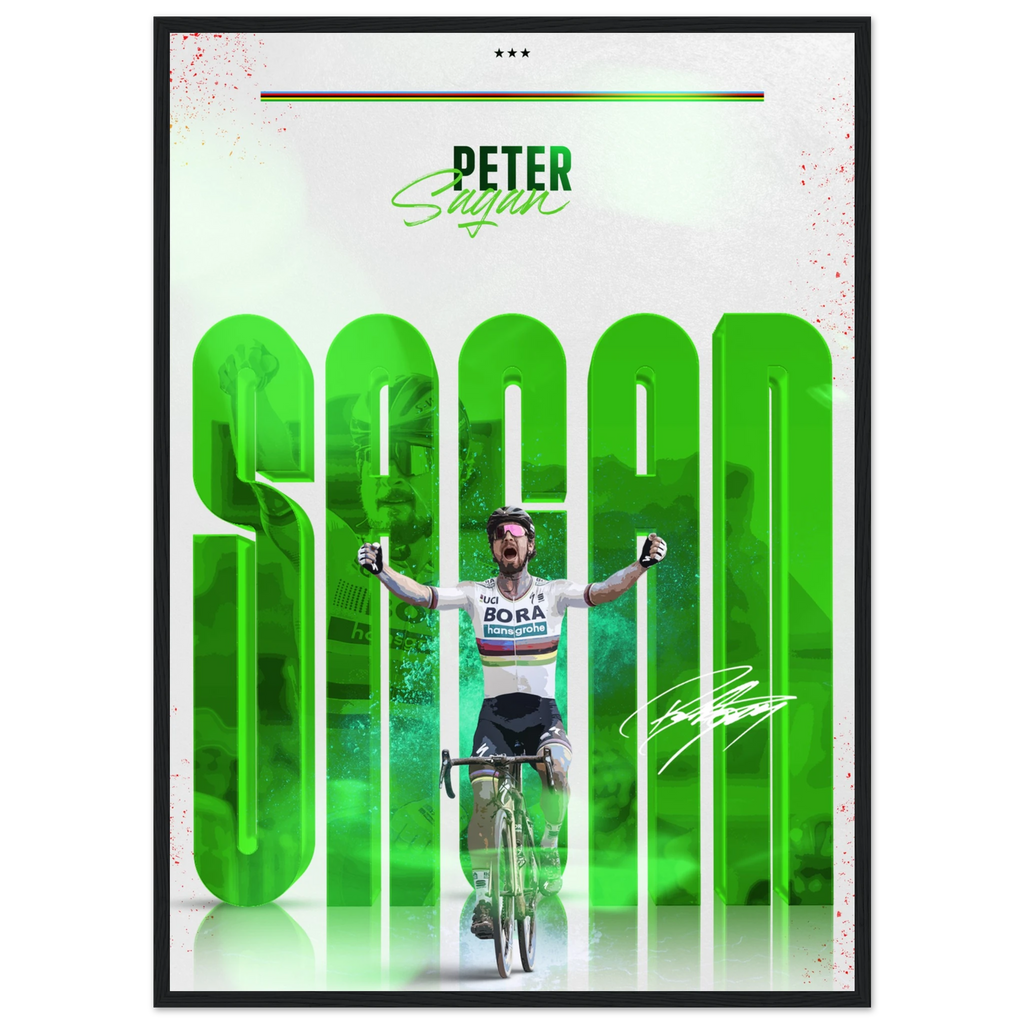 Poster Encadré - Peter Sagan (édition Arc-En-Ciel 🌈) - Obyke Studio