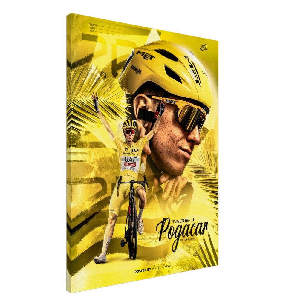 Toile - Tadej Pogacar ( Édition Maillot Jaune ) - Obyke Studio