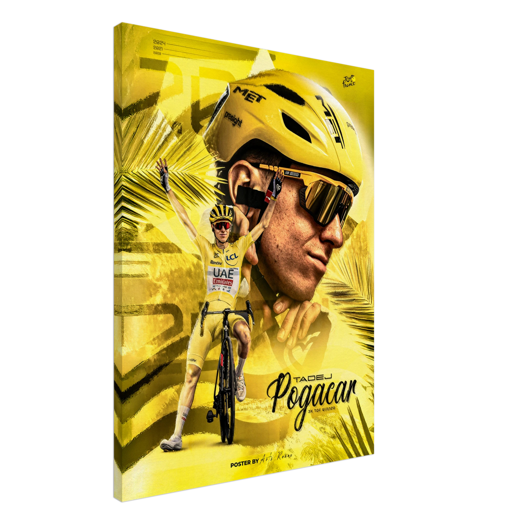 Toile - Tadej Pogacar ( Édition Maillot Jaune ) - Obyke Studio