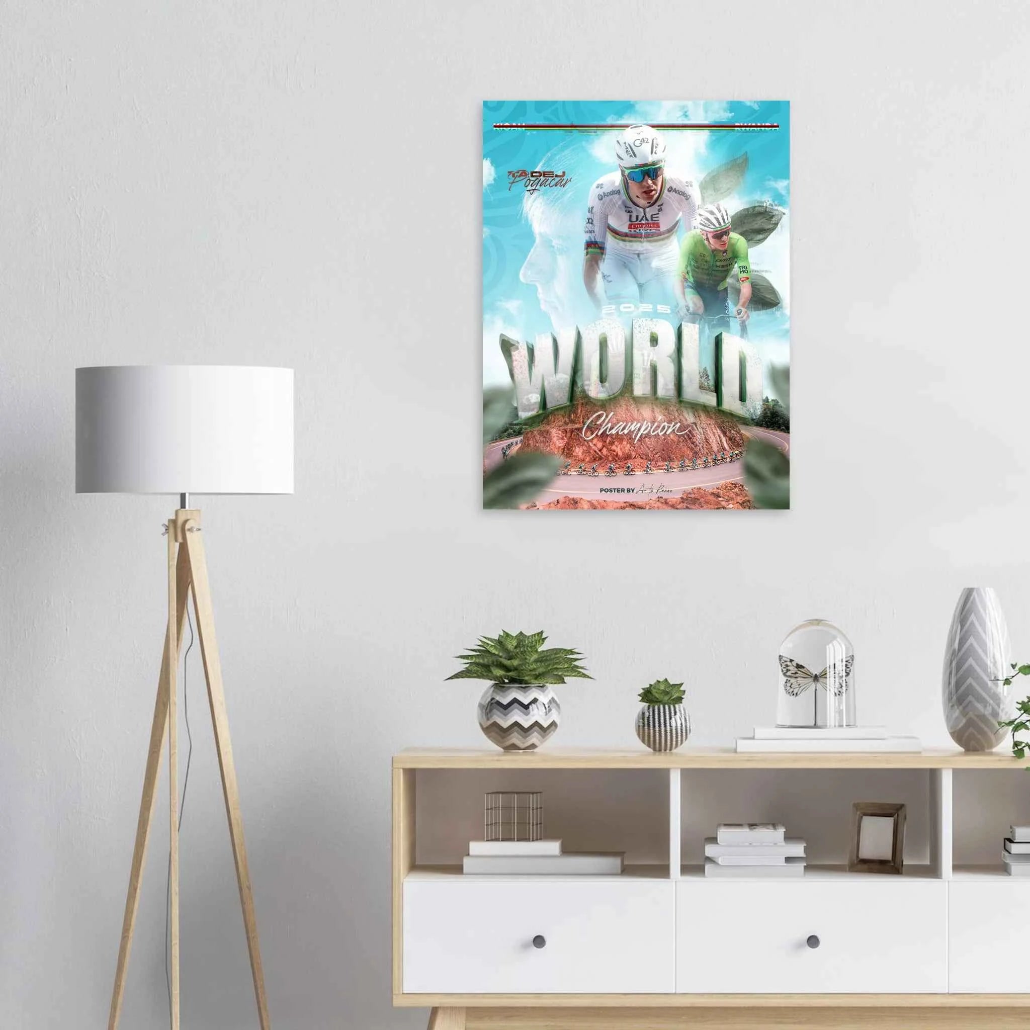Affiche - Tadej Pogačar ( Champion du Monde 2025 )