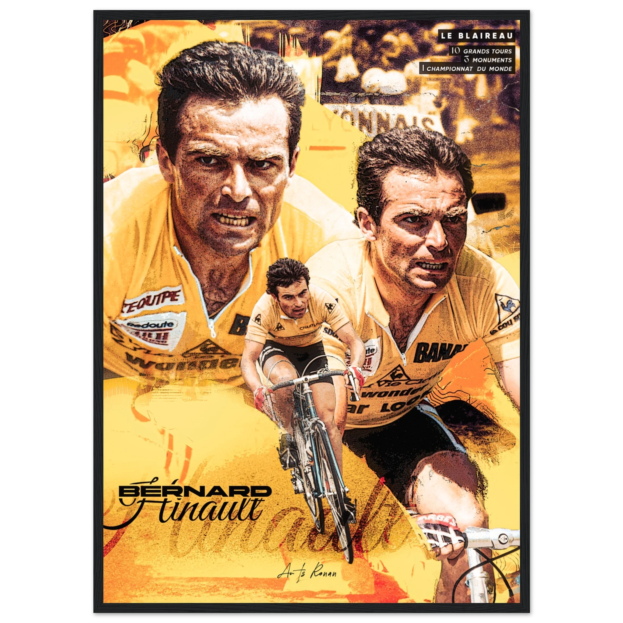 Poster Encadré - Bernard Hinault ( Édition Monument 🌟 )