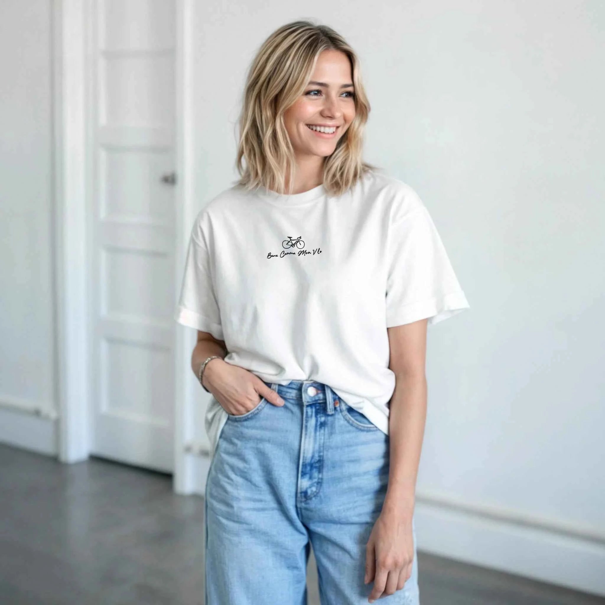 T-shirt - Beau Comme un vélo (Brodée)