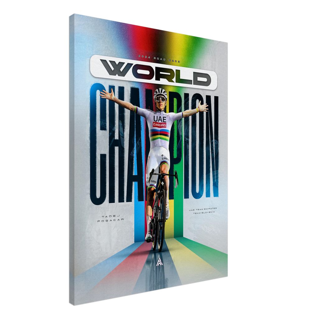 Toile - Tadej Pogacar World Champion 2024 - Obyke Studio