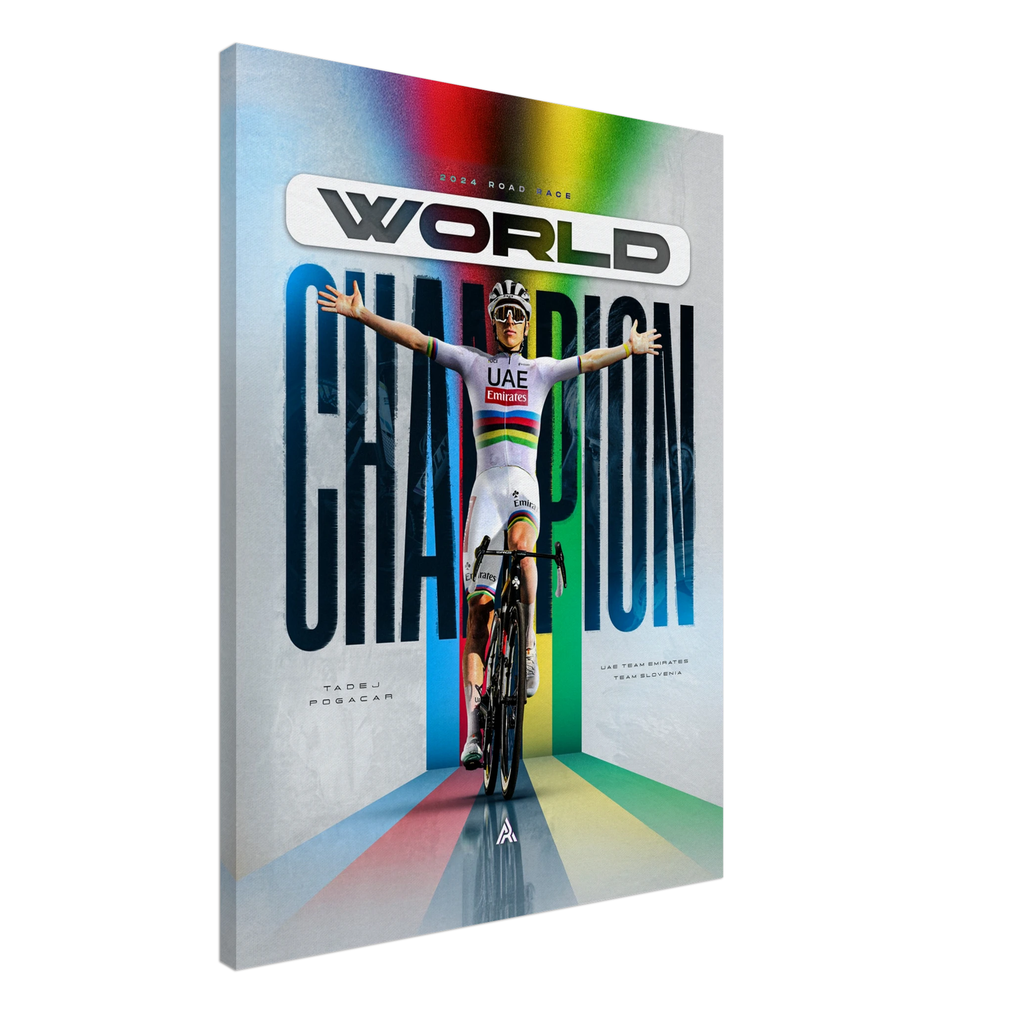 Toile - Tadej Pogacar World Champion 2024 - Obyke Studio