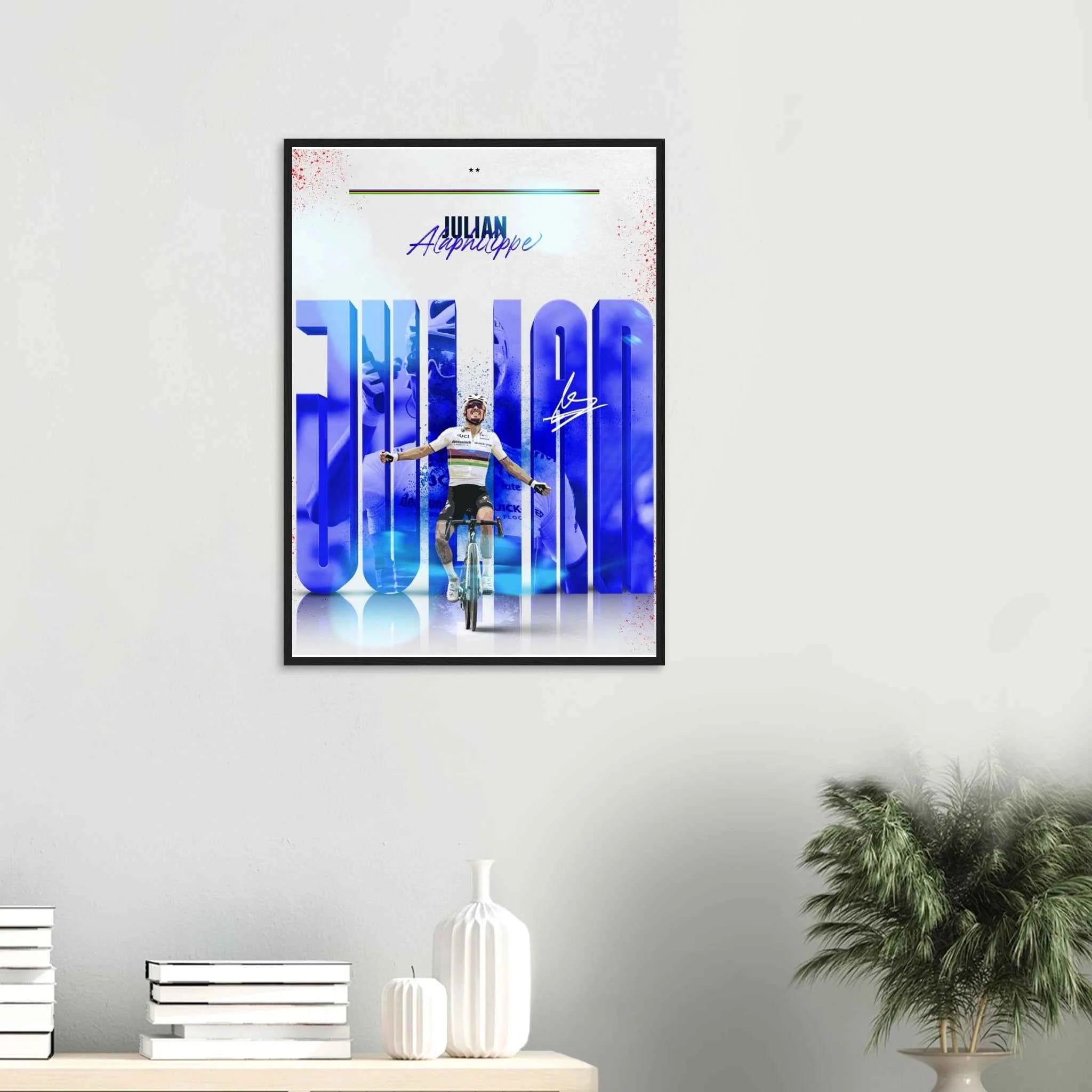 Poster Encadré - Julian Alaphilippe ( Édition Arc-En-Ciel🌈 )