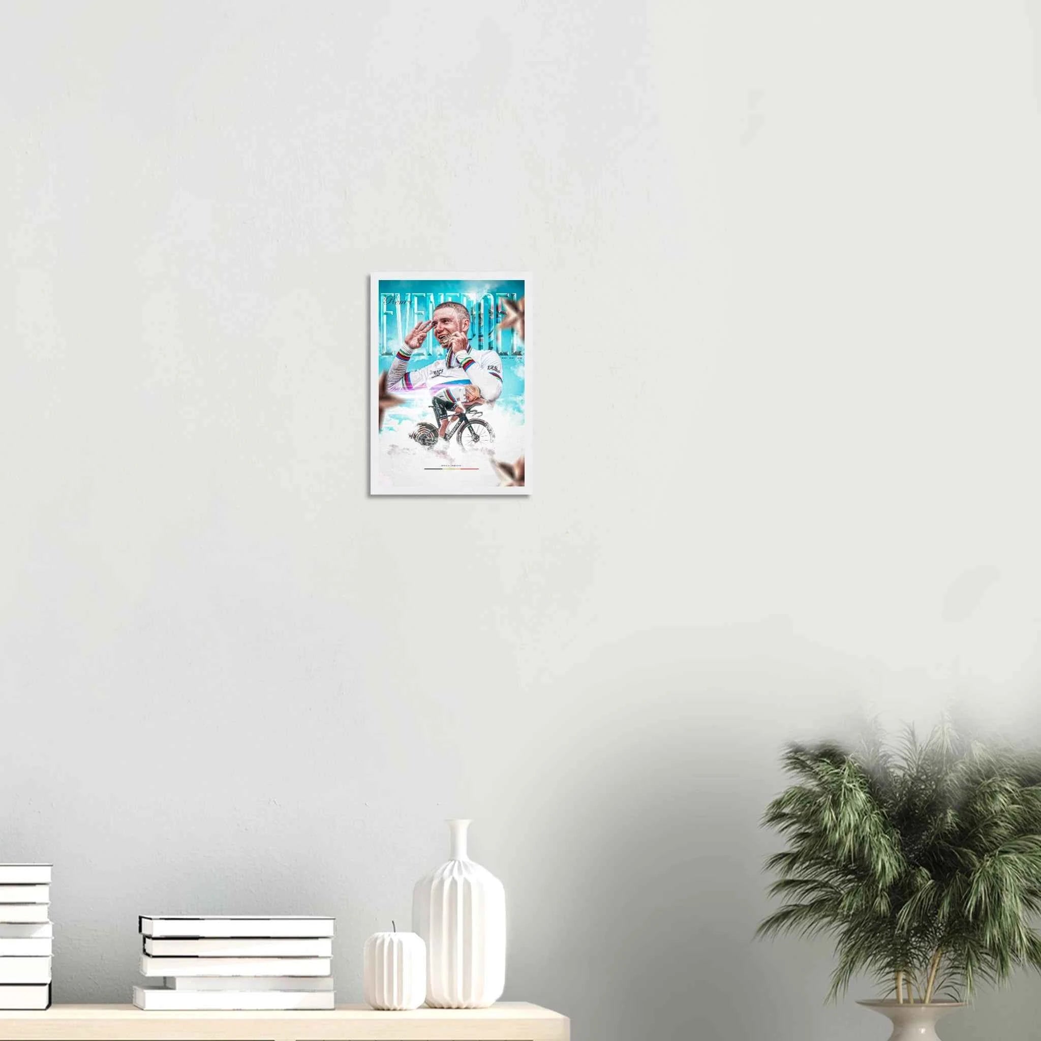 Poster Encadré - Remco Evenepoel ( Édition champion du Monde CLM 2025 )