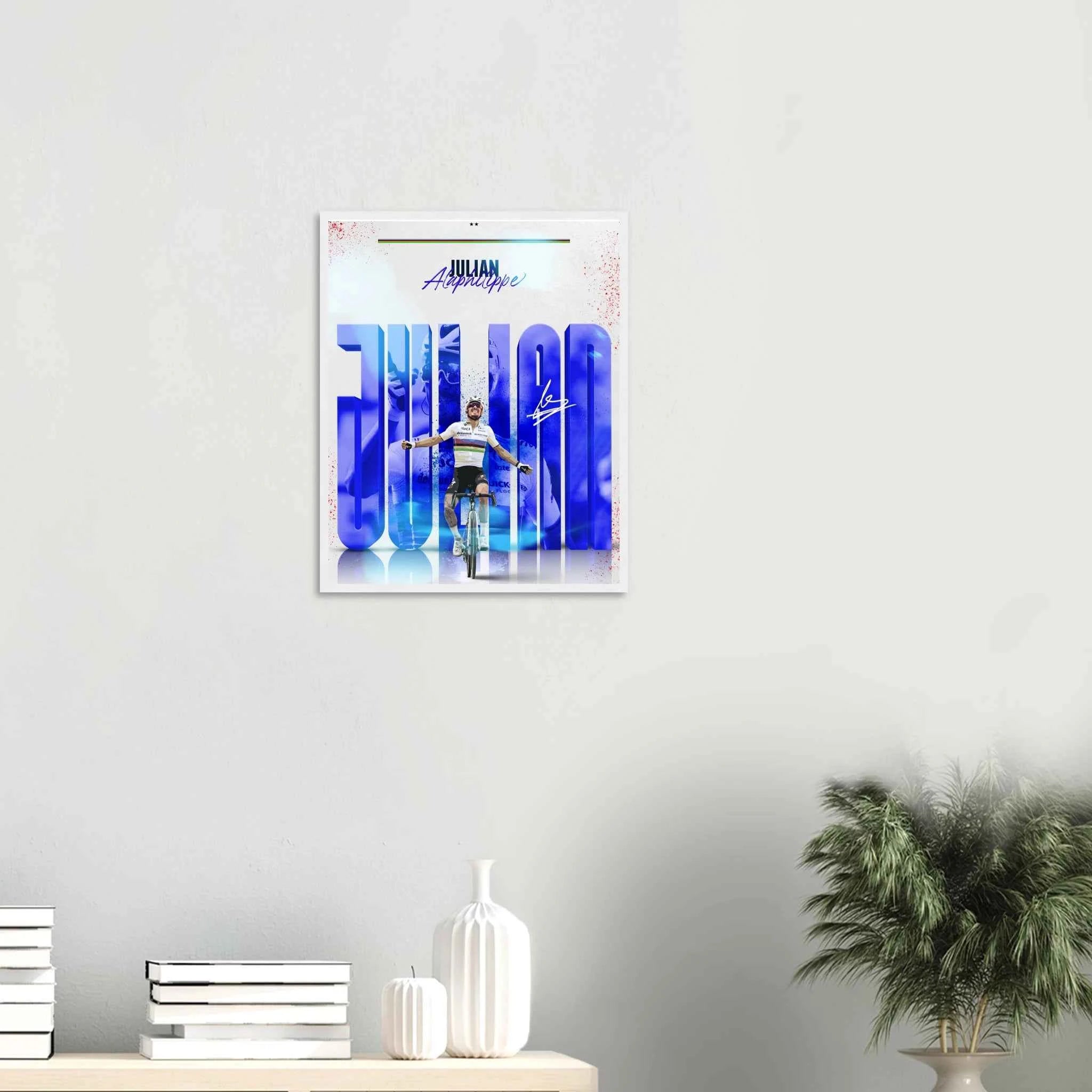 Poster Encadré - Julian Alaphilippe ( Édition Arc-En-Ciel🌈 )