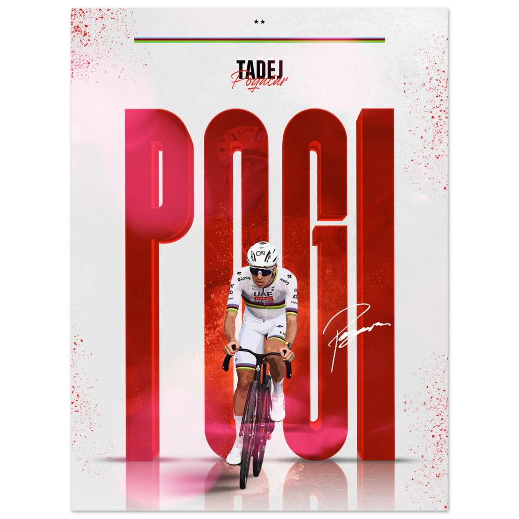 Affiche - Tadej Pogacar ( Édition Arc-En-Ciel 🌈 ) - Obyke Studio